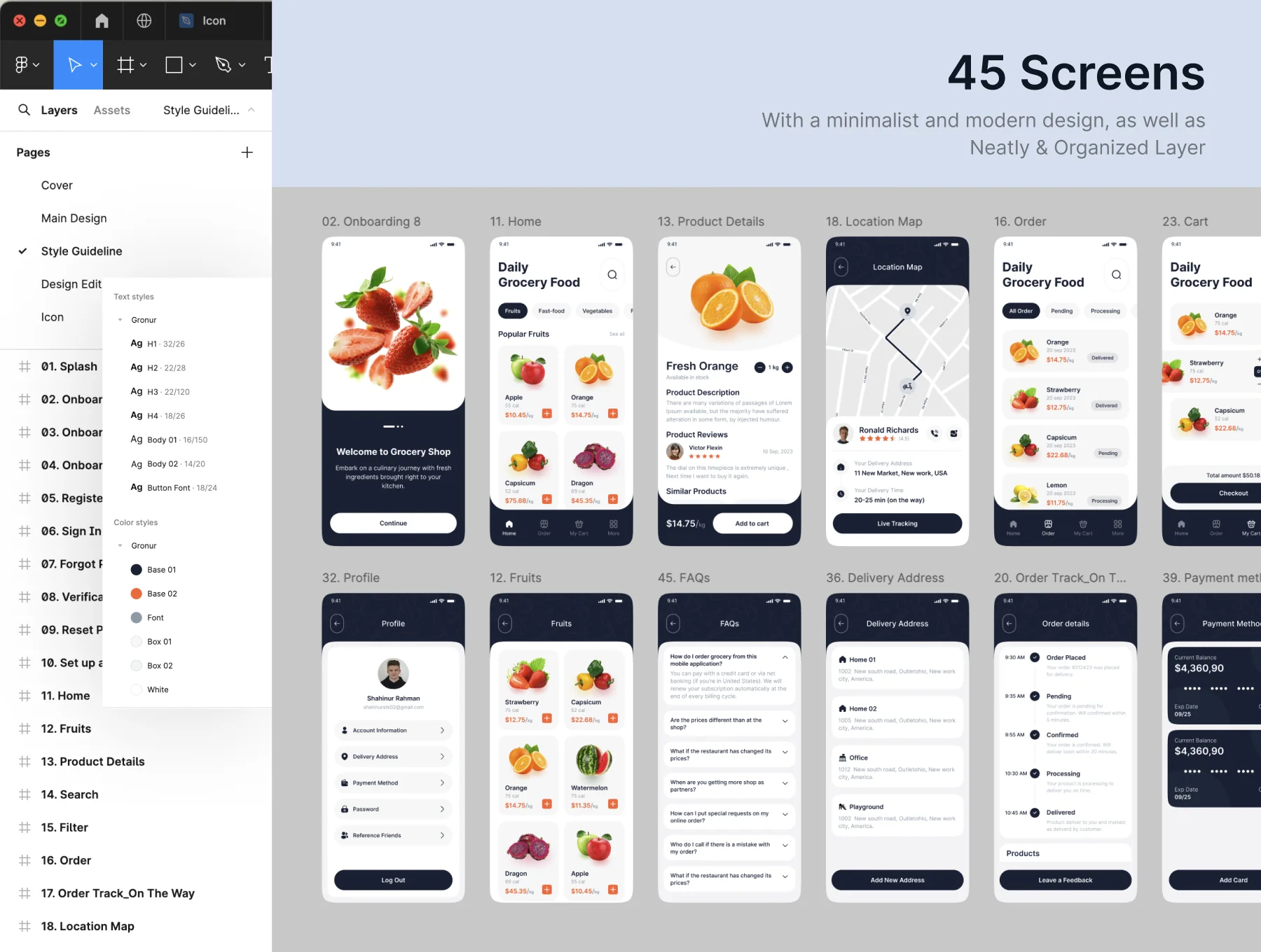 Gronur - Grocery Shop Mobile App UI Kit 4