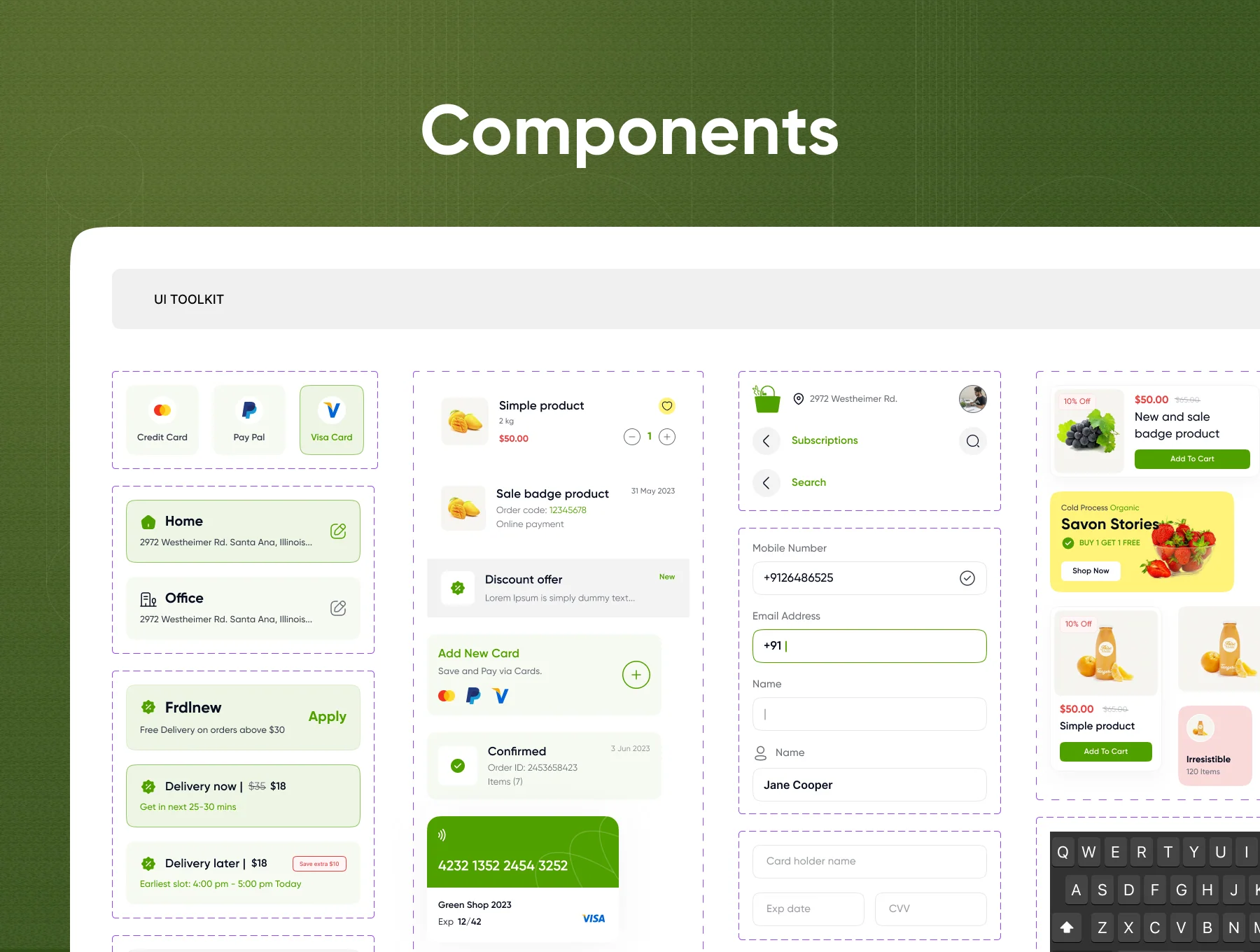 Grocery Shop UI Kit 2
