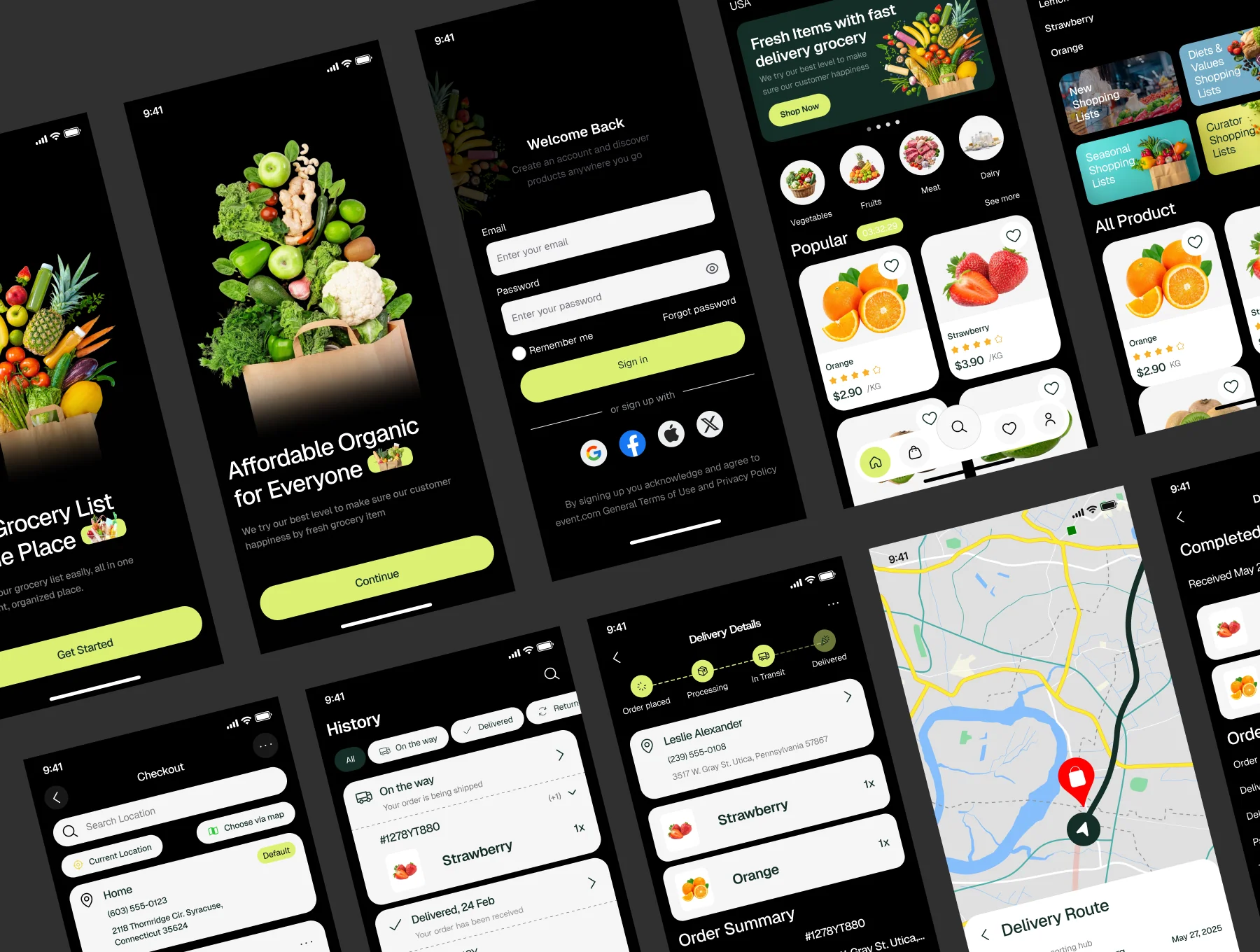 Grocezy - Grocery Ecommerce Mobile App UI Kit 6