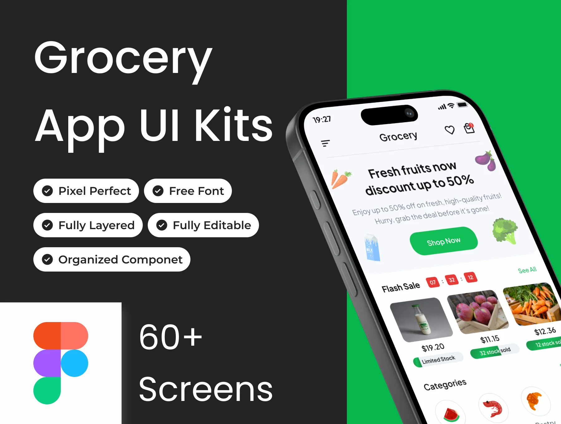 Grocify - Grocery Ecommerce Mobile App Ui Kits