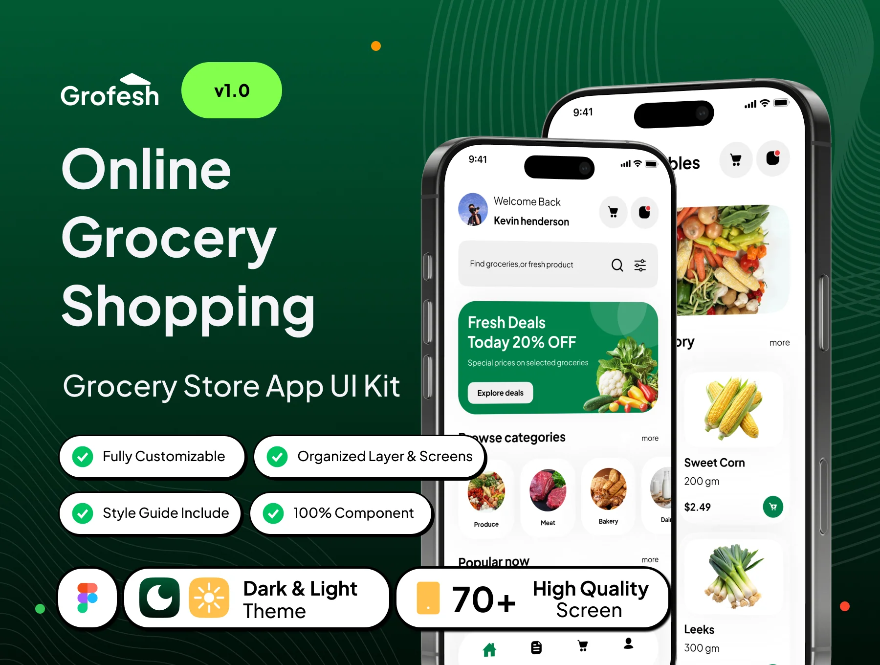 Grofesh - Online Grocery Shopping App UI Kit