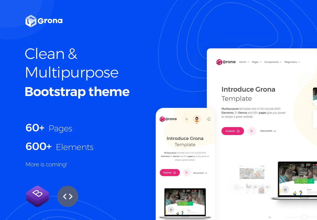 Grona - Bootstrap template and UI kit