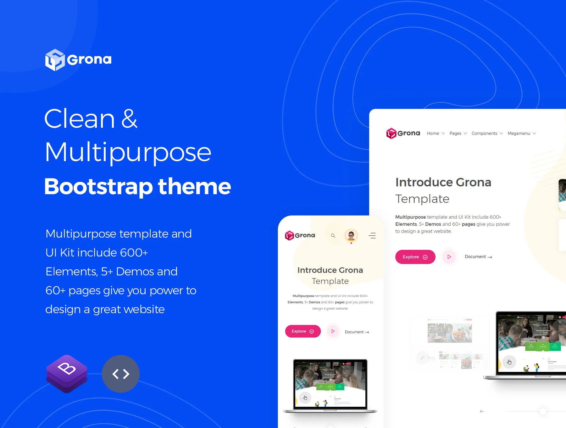 Grona - Bootstrap template and UI kit
