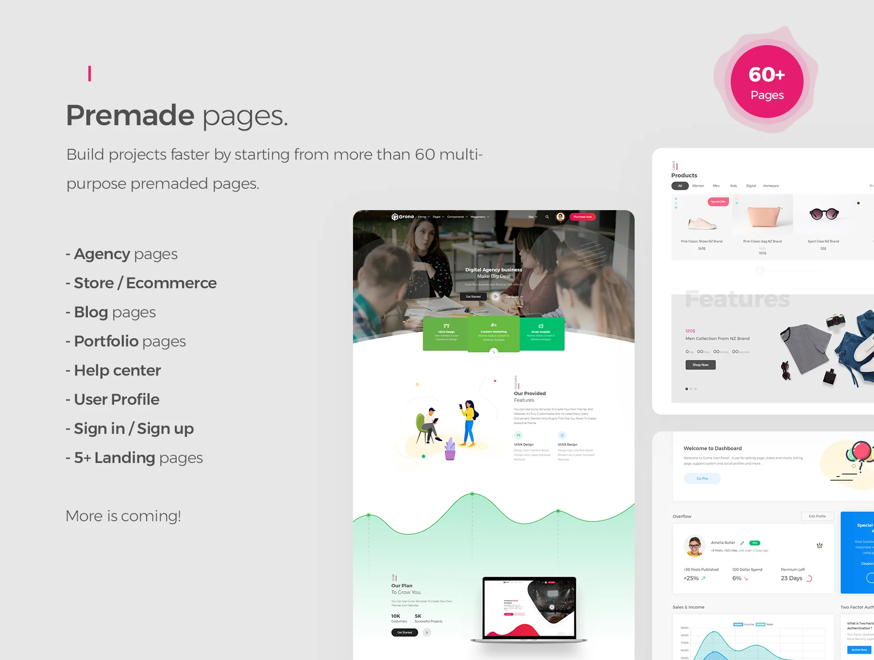 Grona - Bootstrap template and UI kit 3