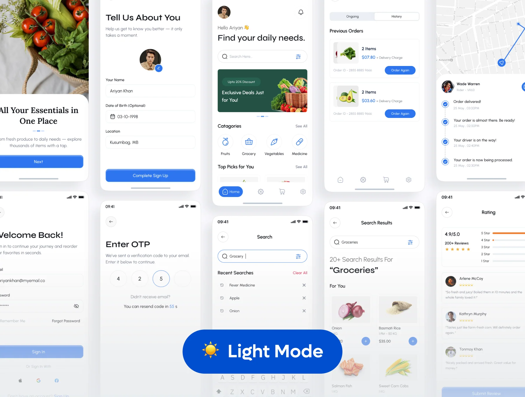 Groovix - Grocery Store App UI Kit