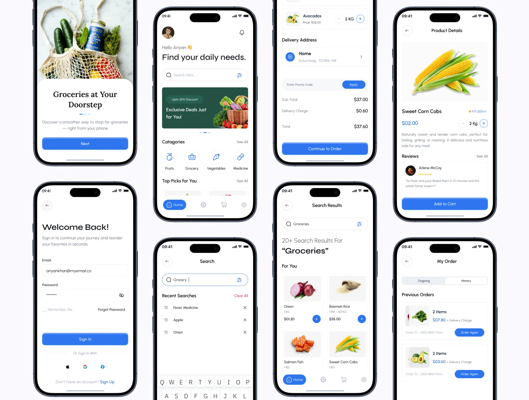 Groovix - Grocery Store App UI Kit 2