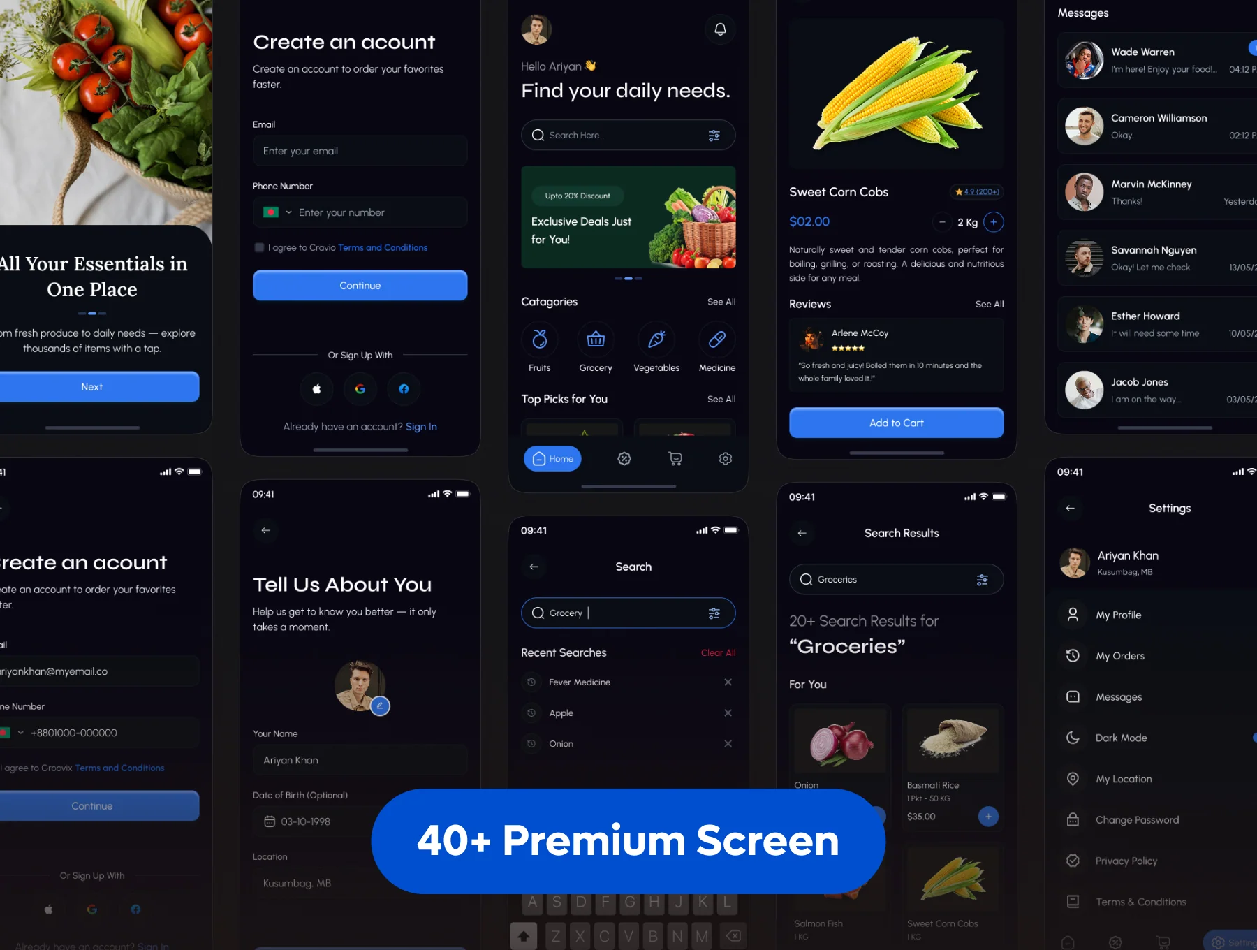 Groovix - Grocery Store App UI Kit 3