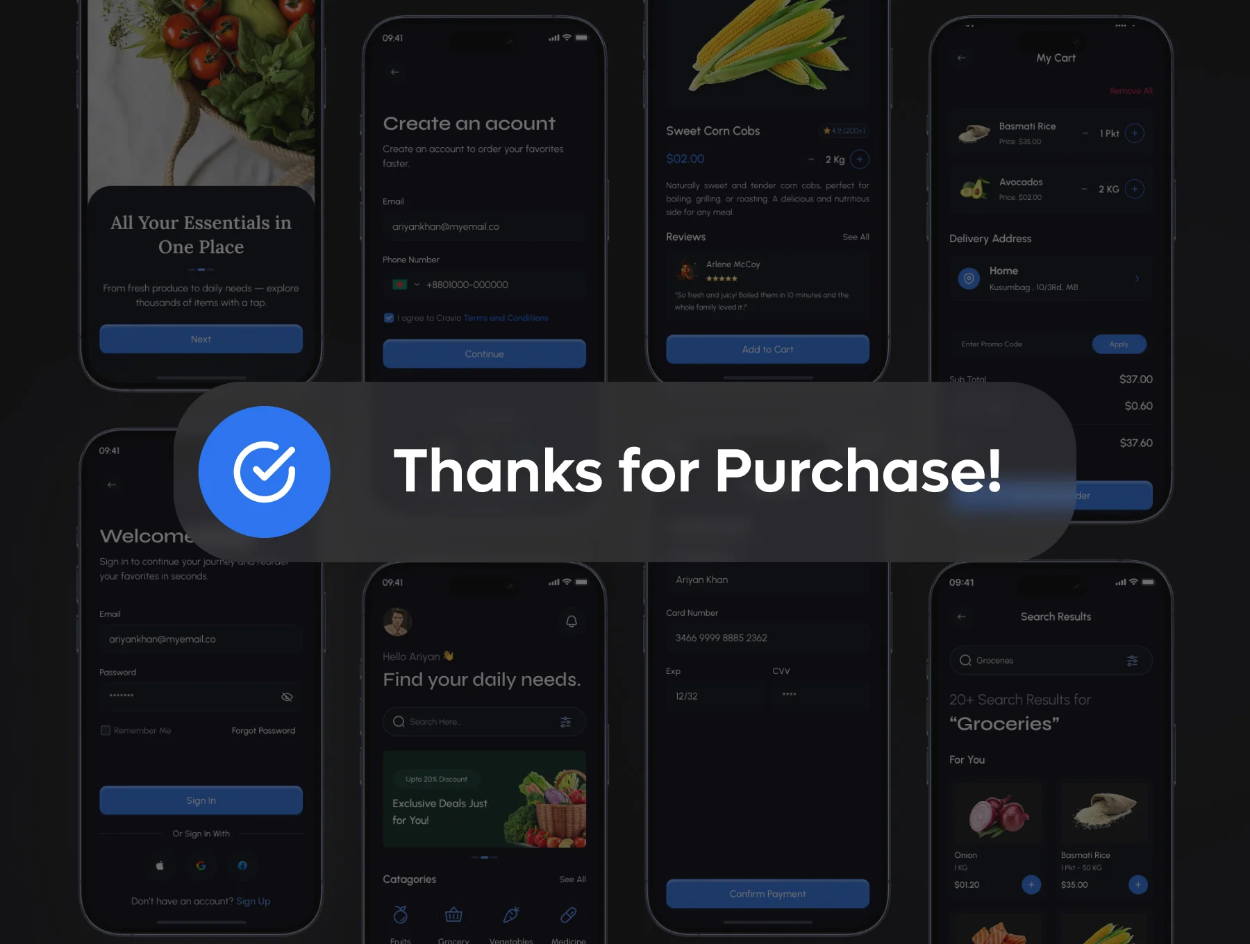 Groovix - Grocery Store App UI Kit 8