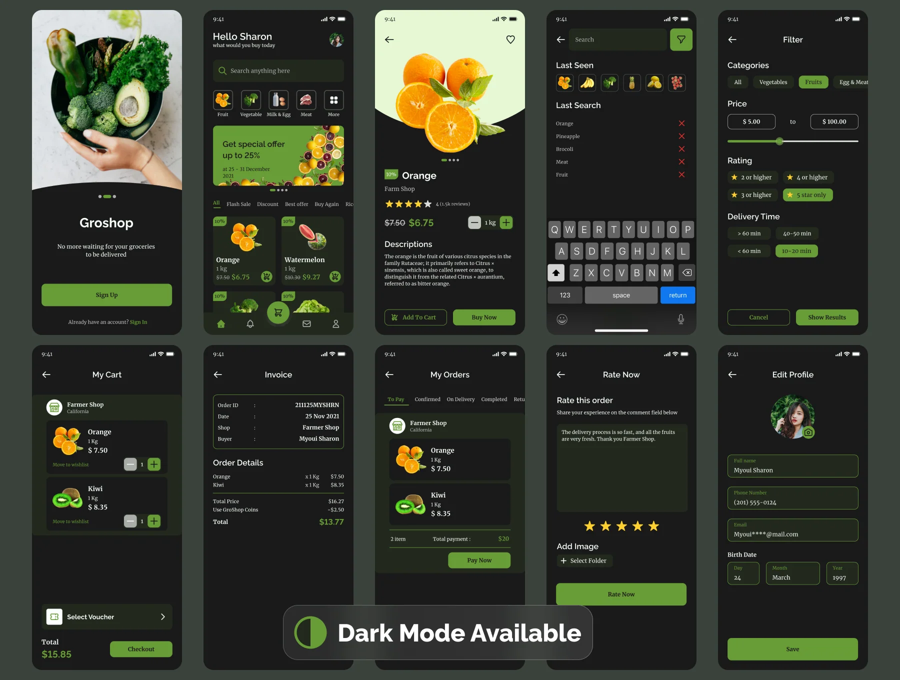 Groshop - Grocery App UI Kit 5