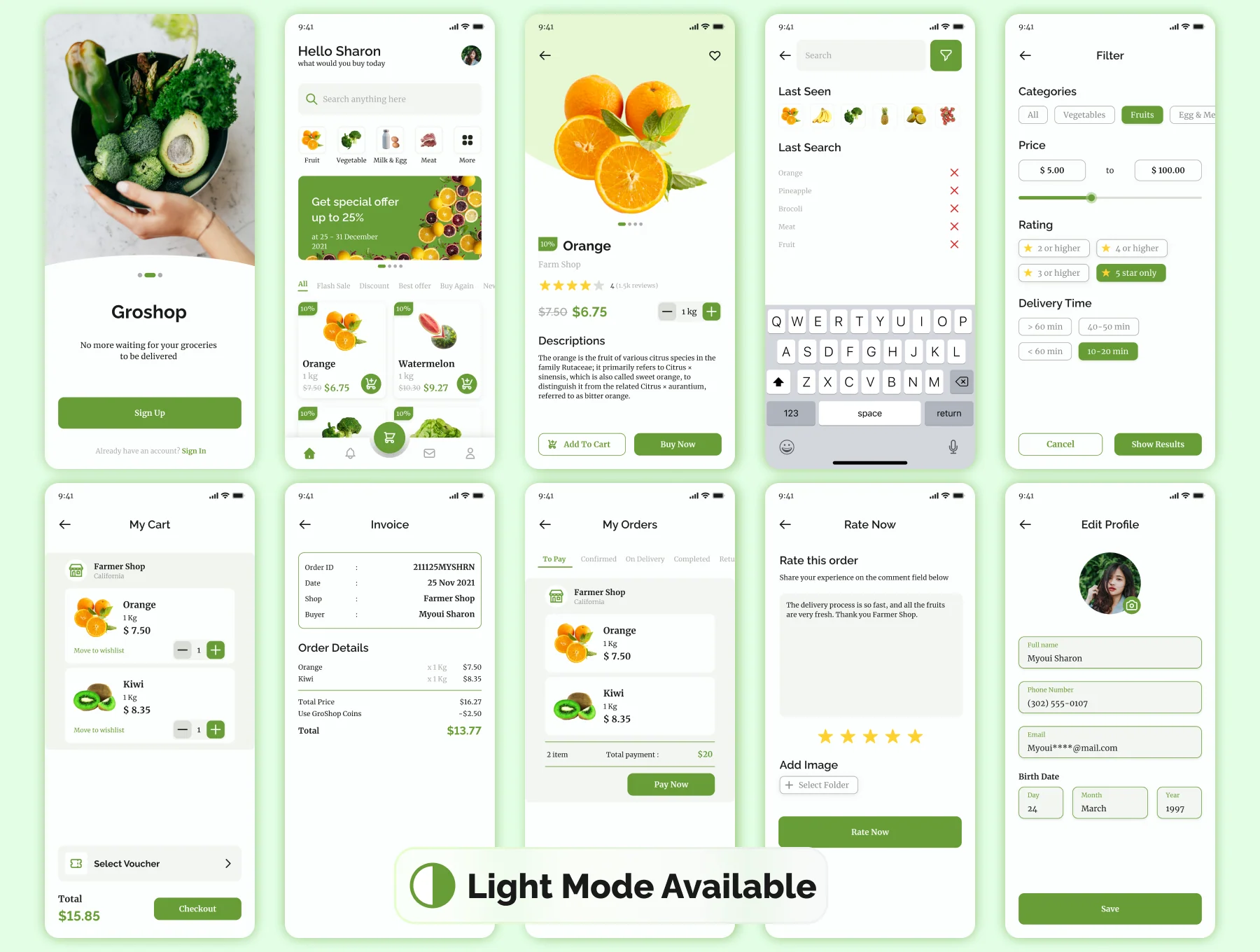 Groshop - Grocery App UI Kit 6
