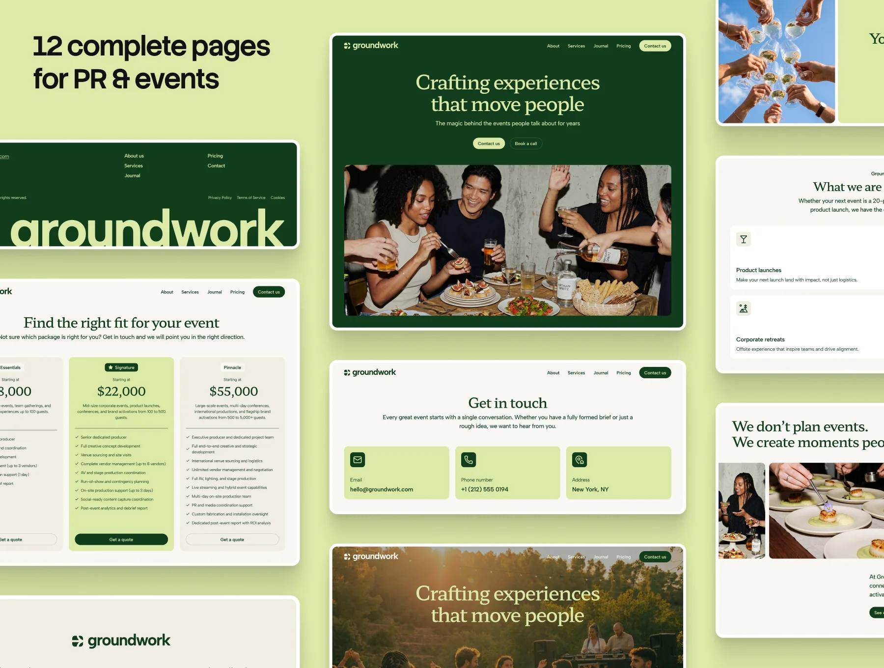 Groundwork · PR & Event Agency · AI-Ready Website Template 4