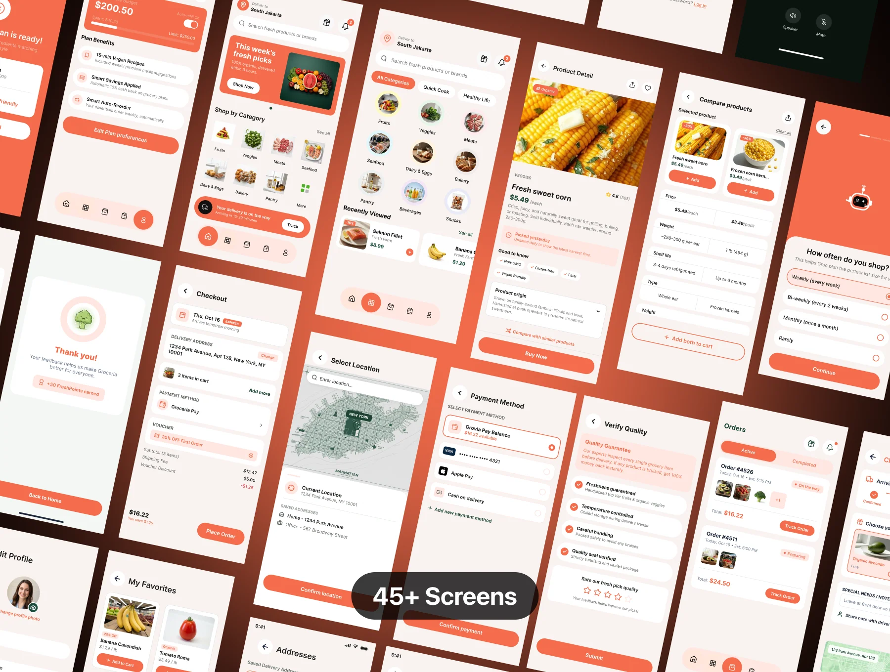 Grovia – Grocery Delivery Mobile App UI Kit 4
