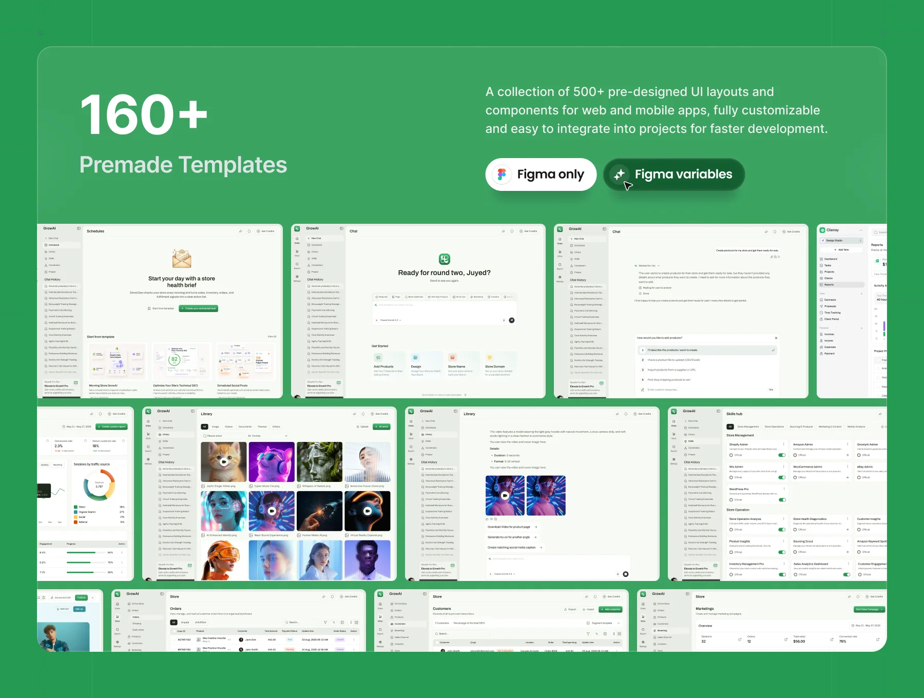 GrowAI - AI eCommerce Marketing Platform UI Kit 3