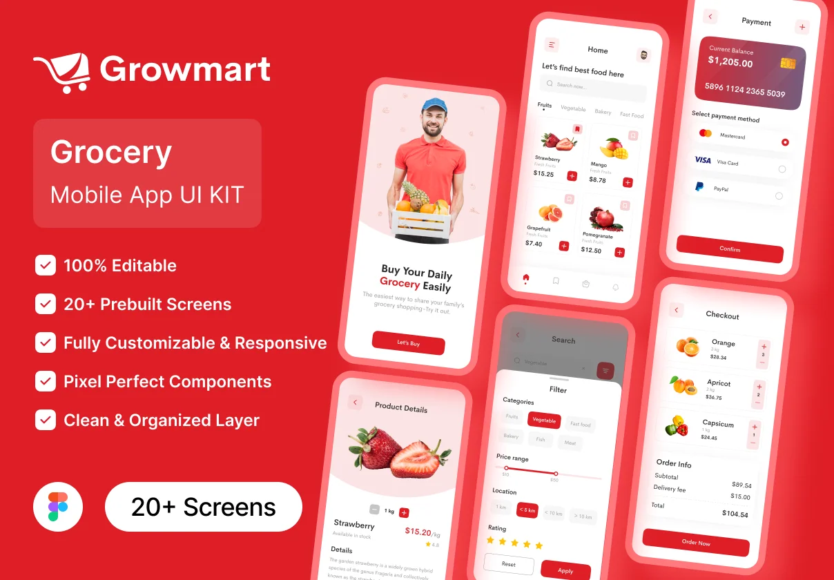 Growmart - Grocery App UI Kit