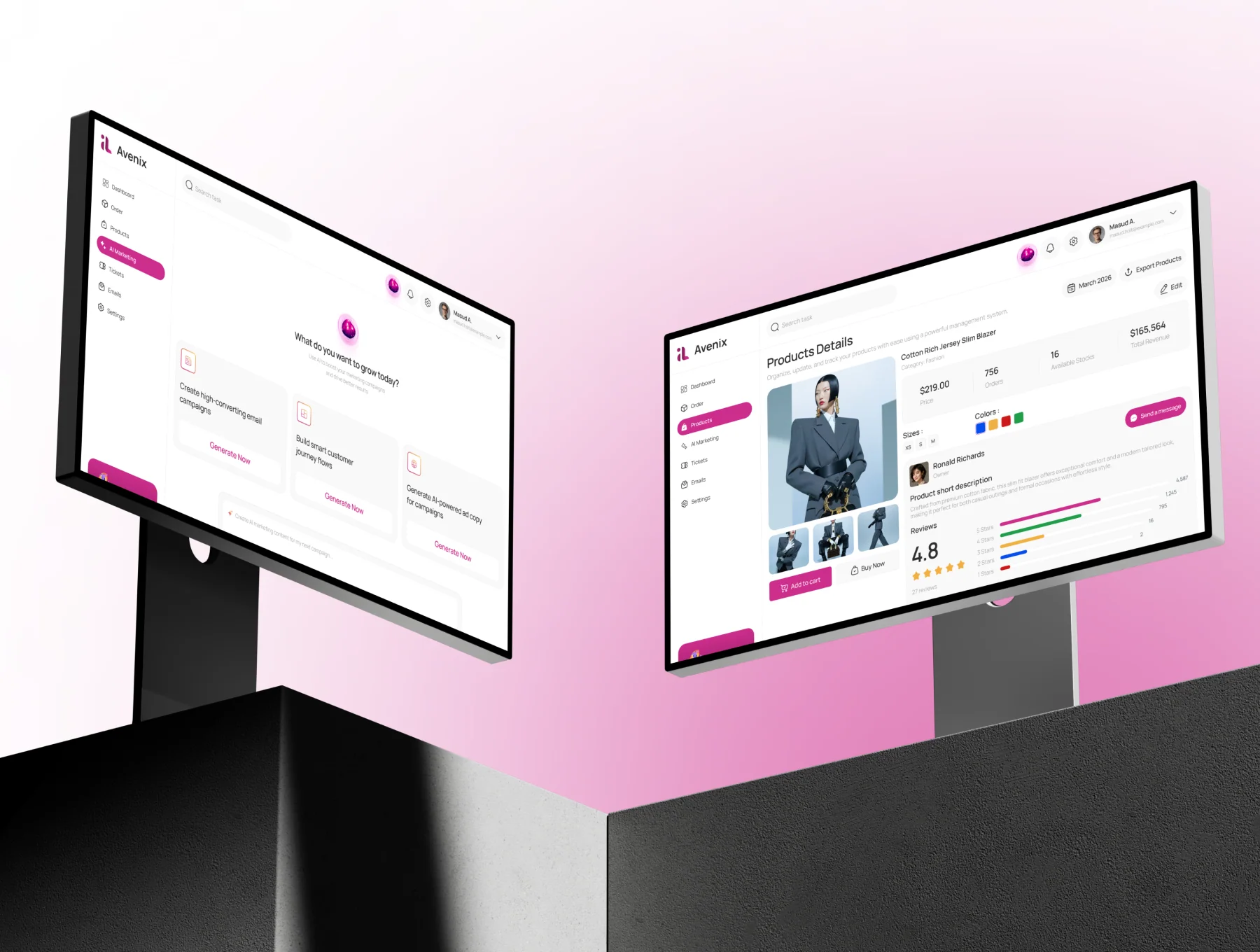 Growthix – AI-Powered Sales & Marketing Growth Platform Dashboard UI Kit 5