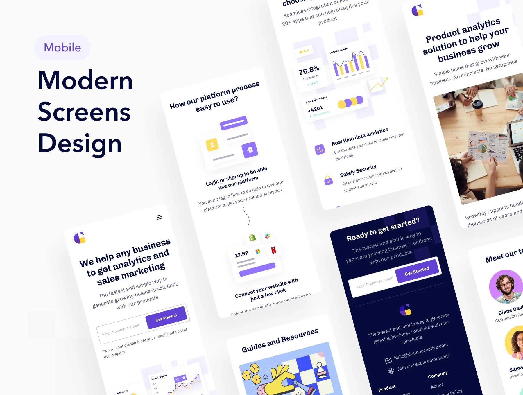 Growthly - SaaS Analytics & Sales Web UI Kit 6