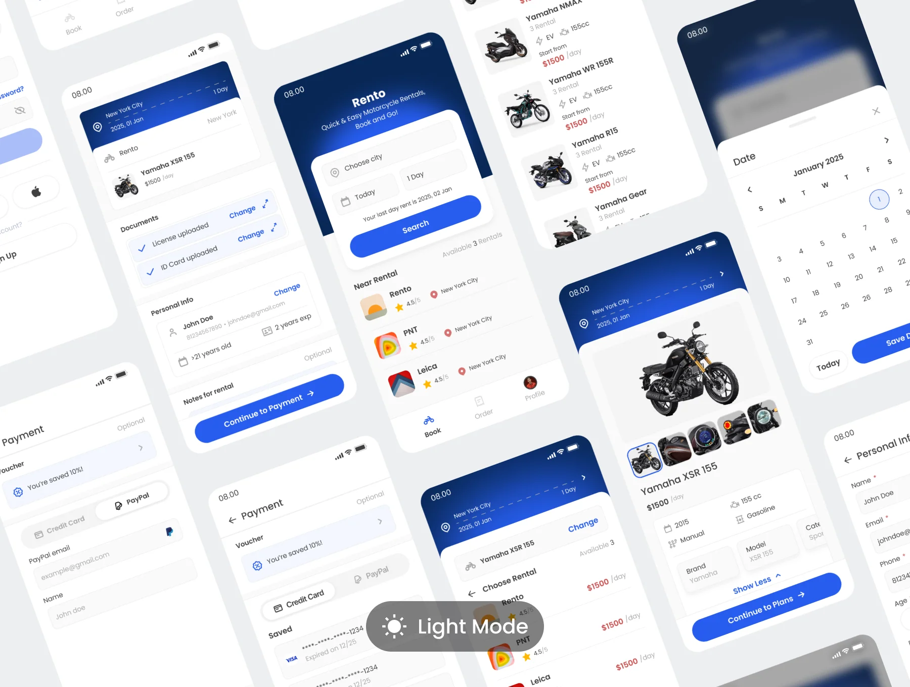 Rento - Motorcycle Rent App UI Kit 3