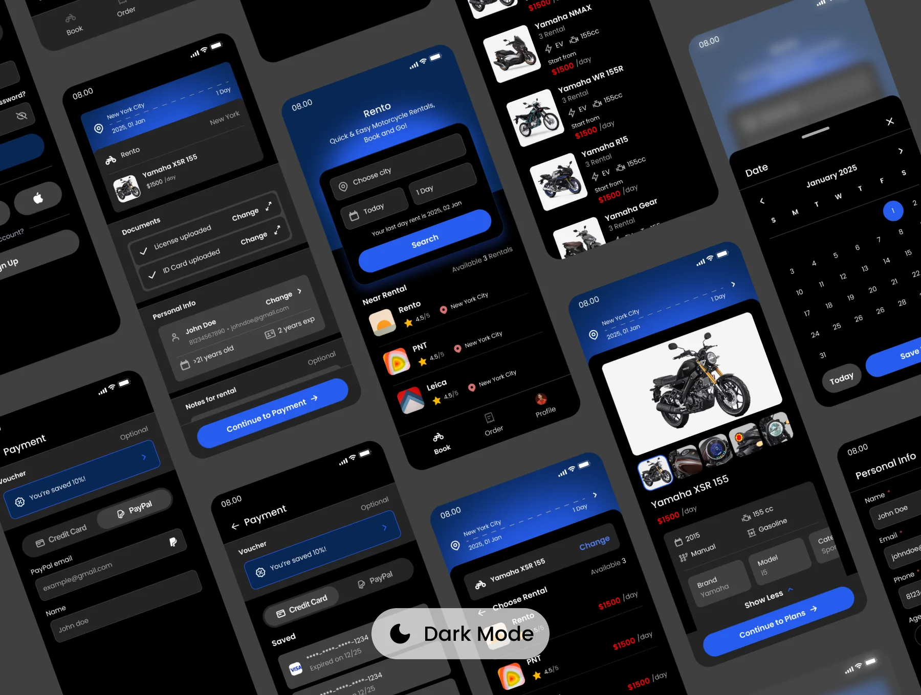 Rento - Motorcycle Rent App UI Kit 4