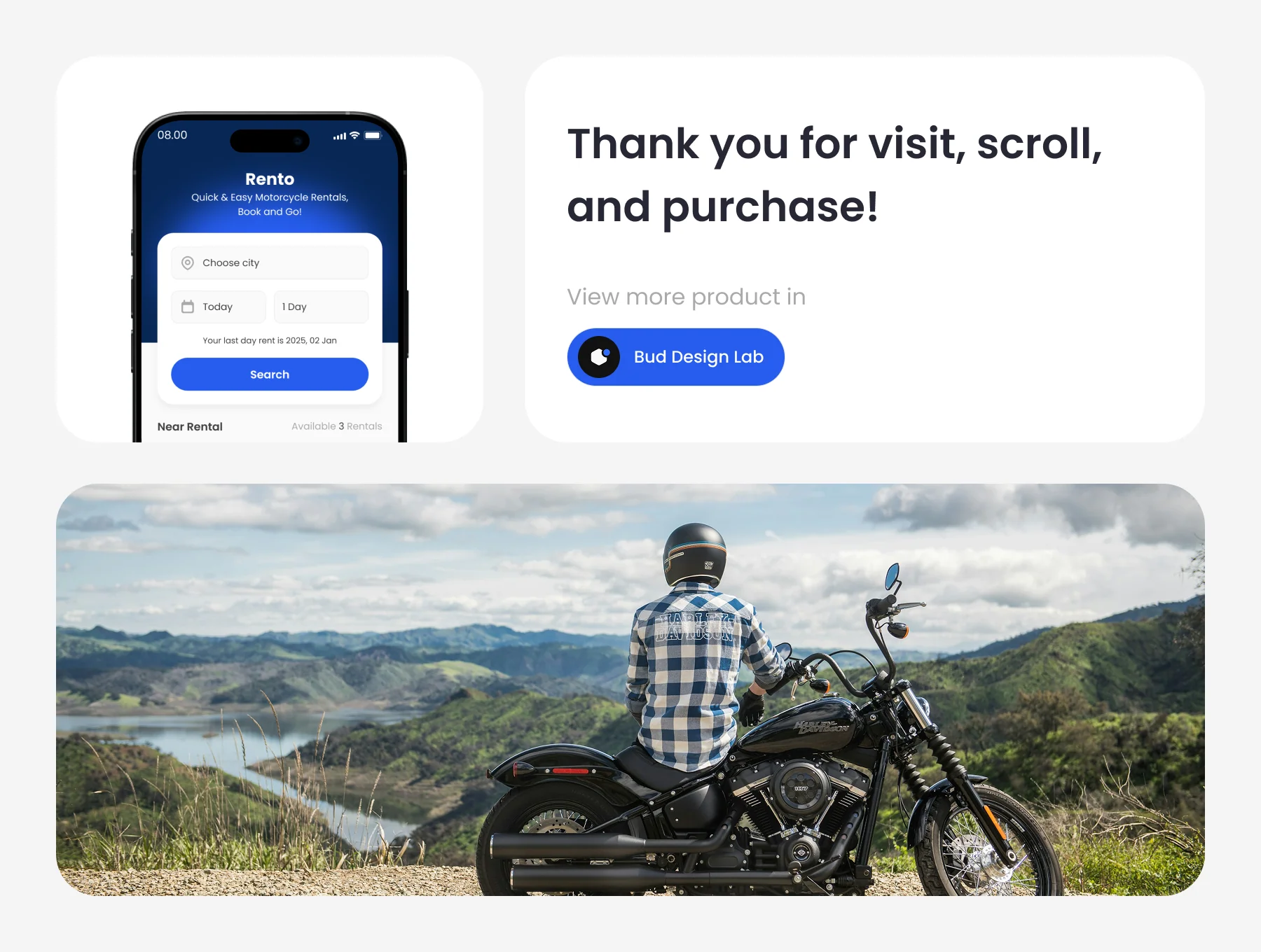 Rento - Motorcycle Rent App UI Kit 8