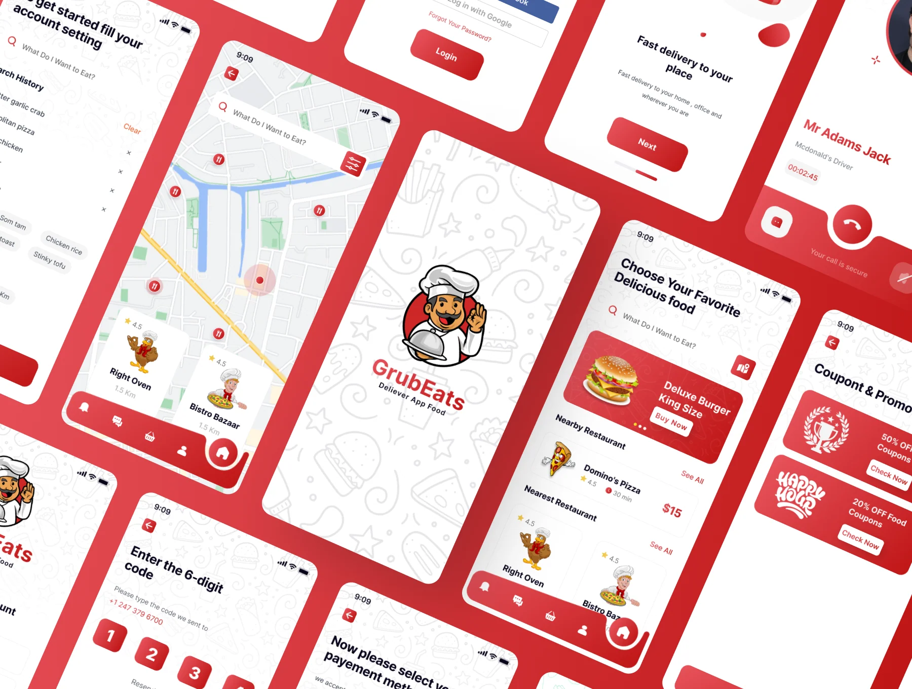 GrubEats Delivery App Food UI Kit 5