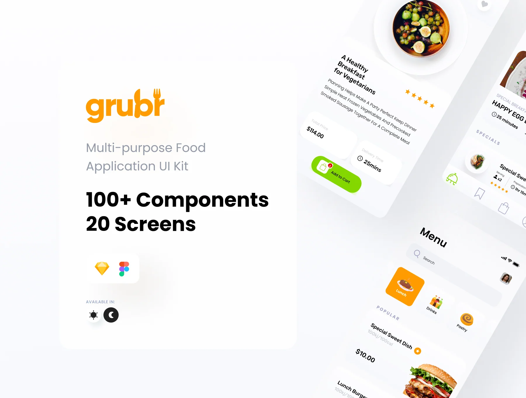 Grubr Food Card UI Kit