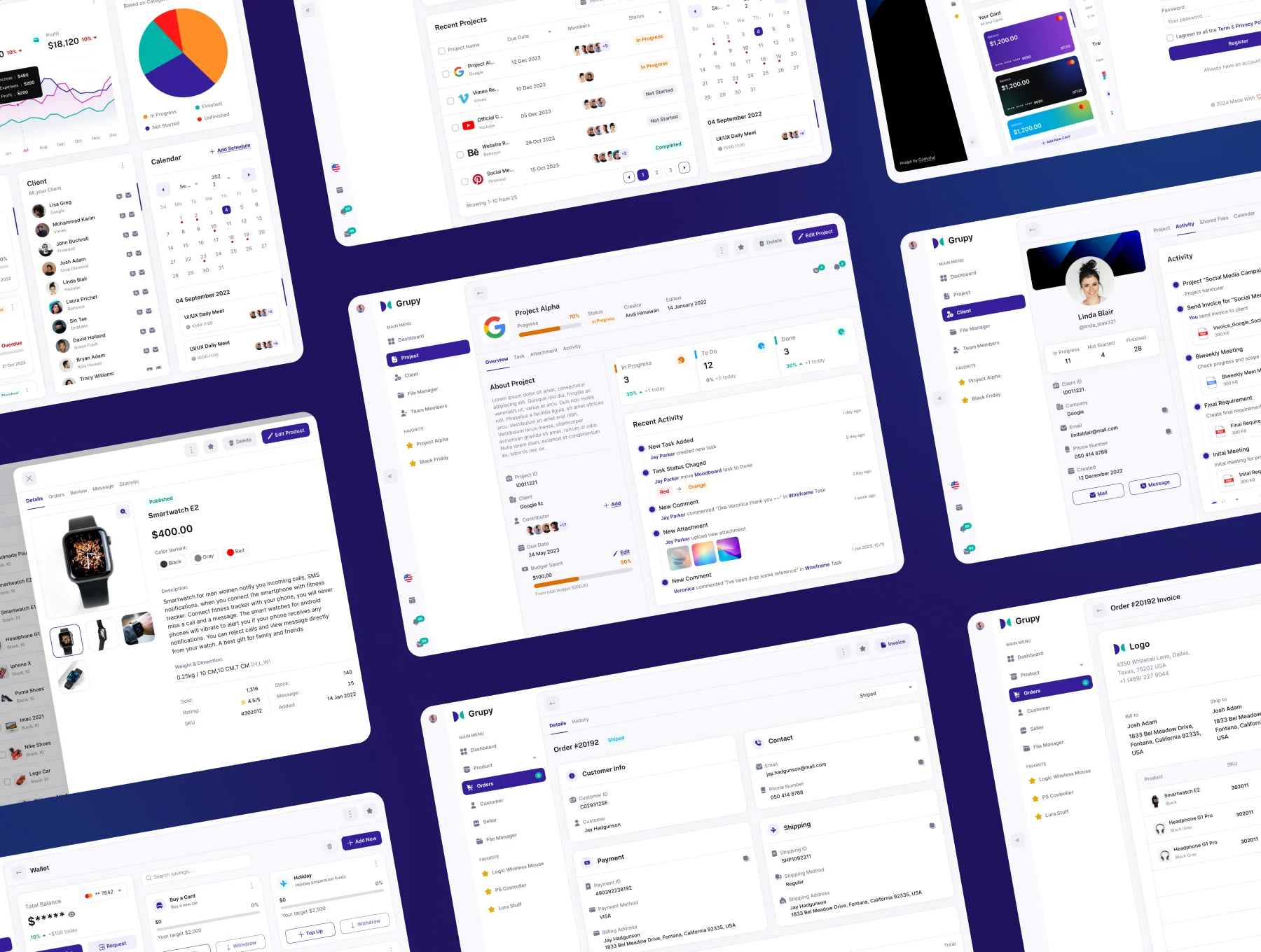 Grupy Dashboard UI Kit 6