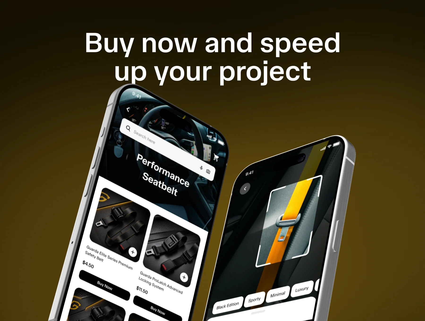 Guarda - Automotive Ecommerce Mobile App UI Kit 10