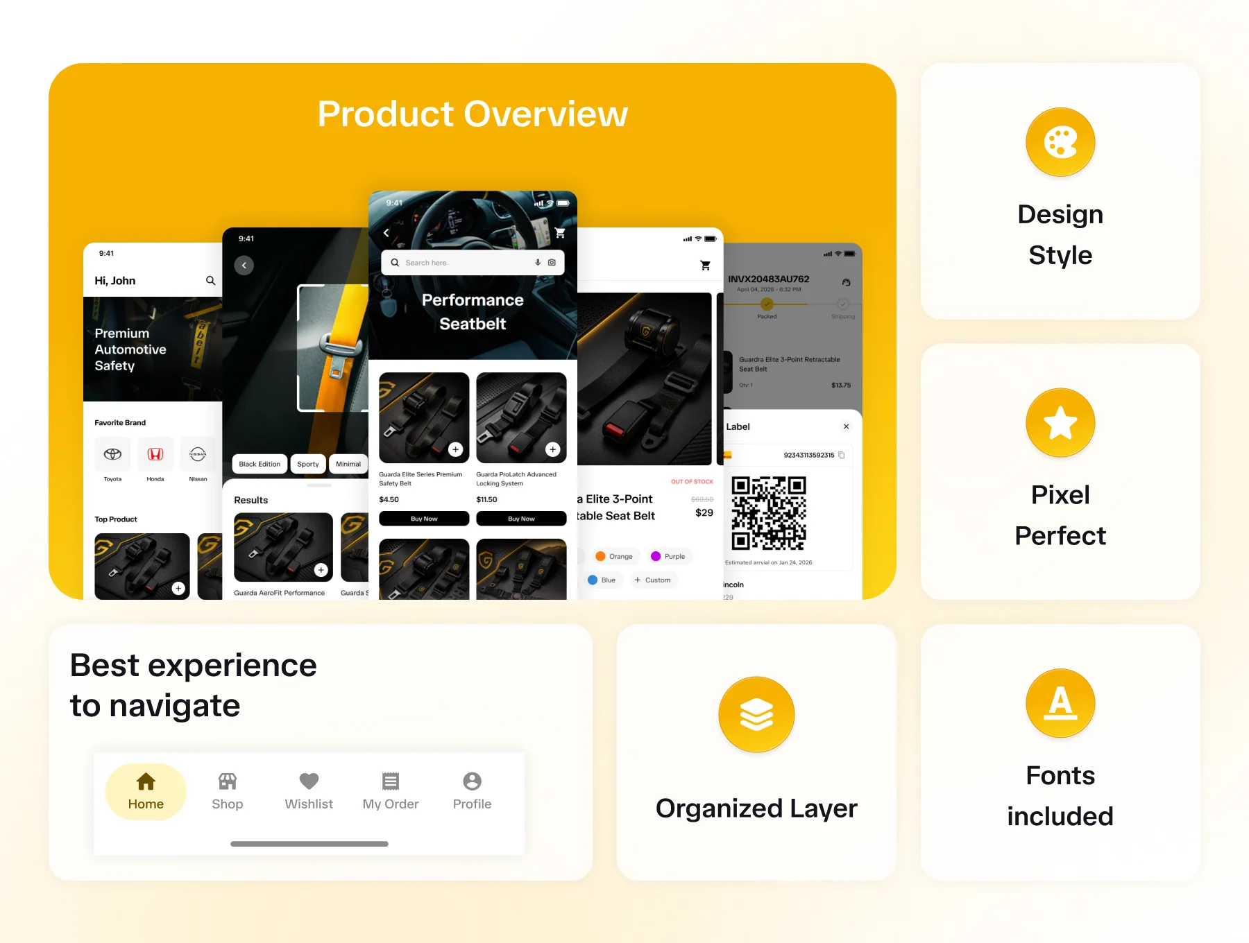 Guarda - Automotive Ecommerce Mobile App UI Kit 3