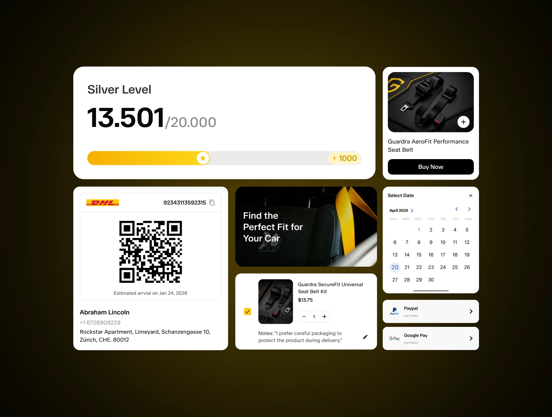 Guarda - Automotive Ecommerce Mobile App UI Kit 8