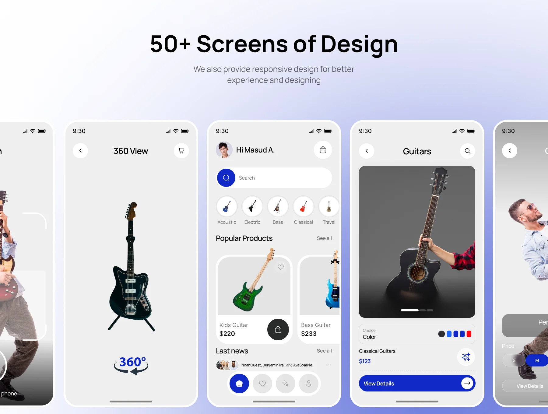 Guitarra – Music Instrument Store Mobile UI Kit 5