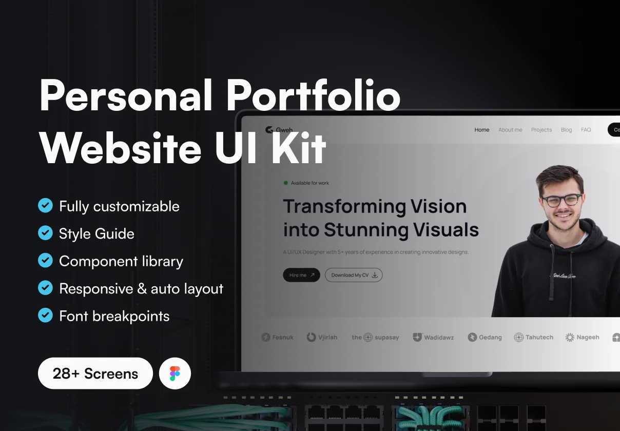 Gweh - Personal Portfolio Website UI Kit