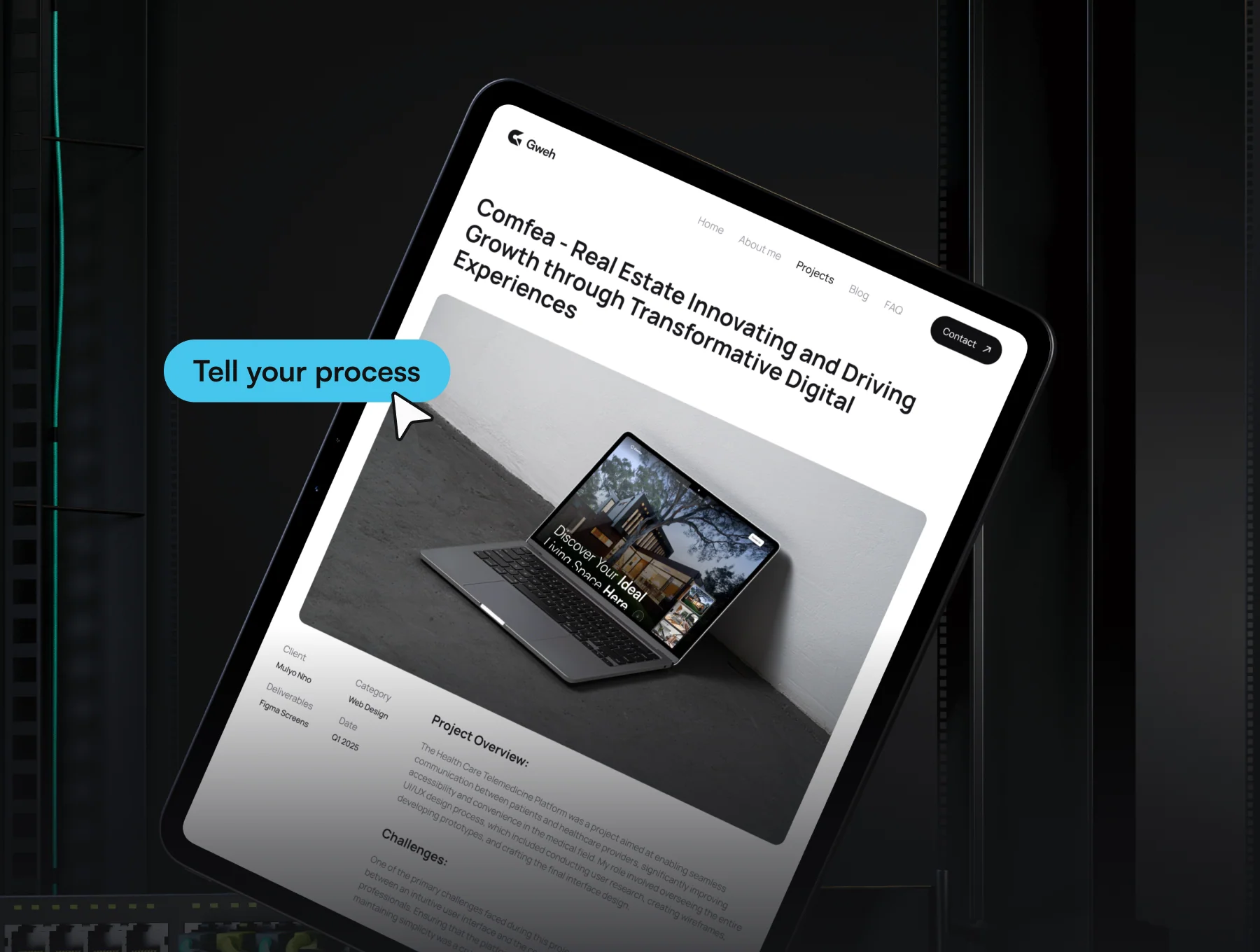 Gweh - Personal Portfolio Website UI Kit 6