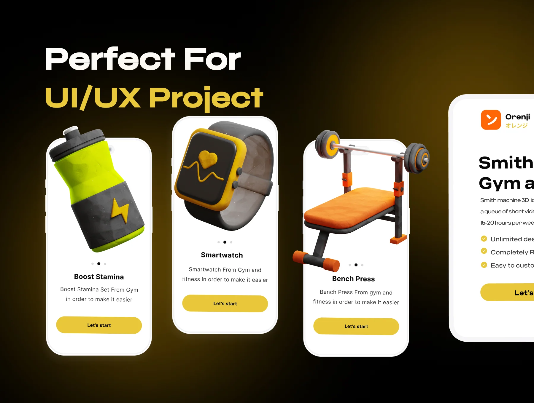 Gym and Fitness 3D Icon pack 5