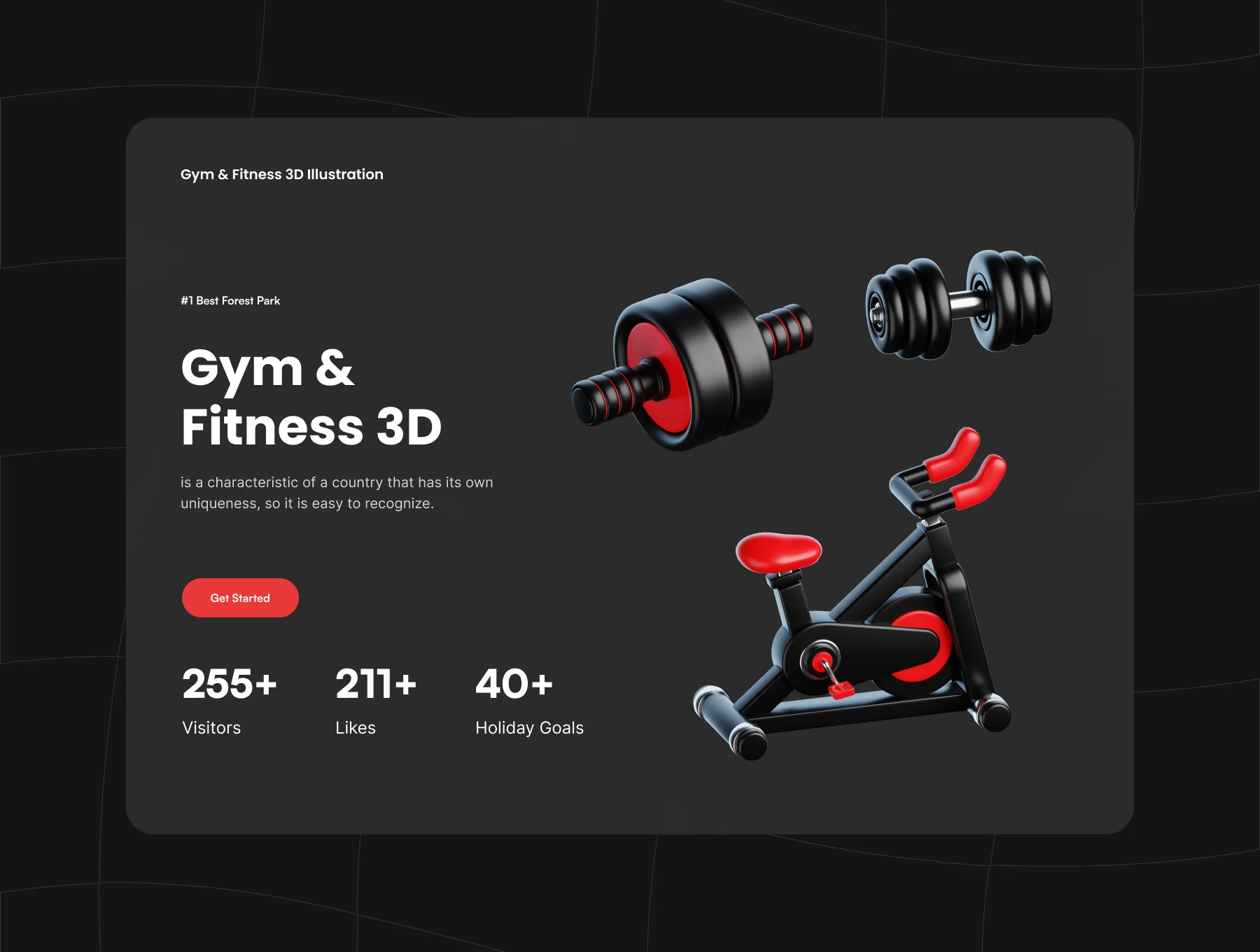 Gym Equipment 3D Icon 3