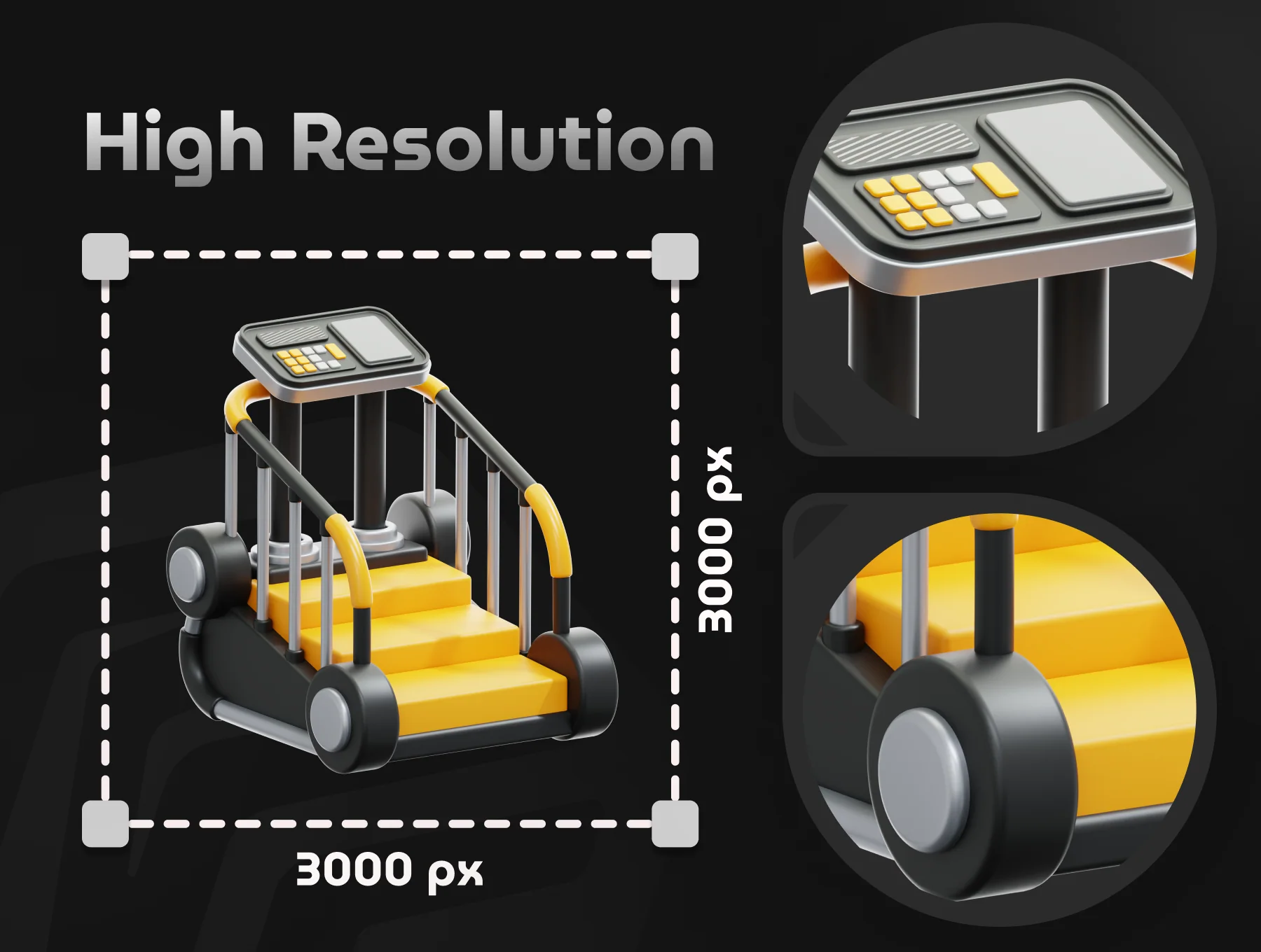 Gym & Fitness 3D Icon Set 4