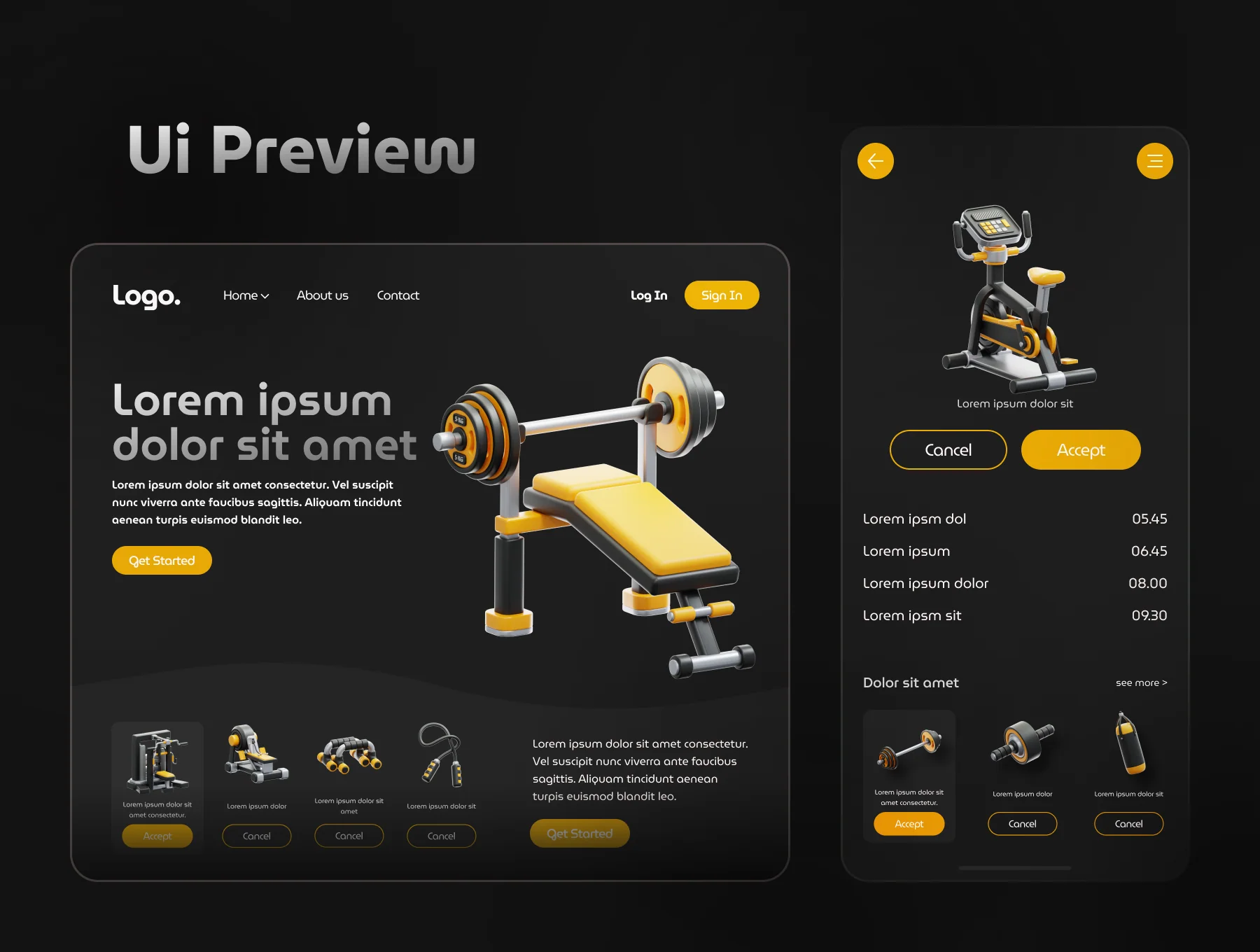 Gym & Fitness 3D Icon Set 5