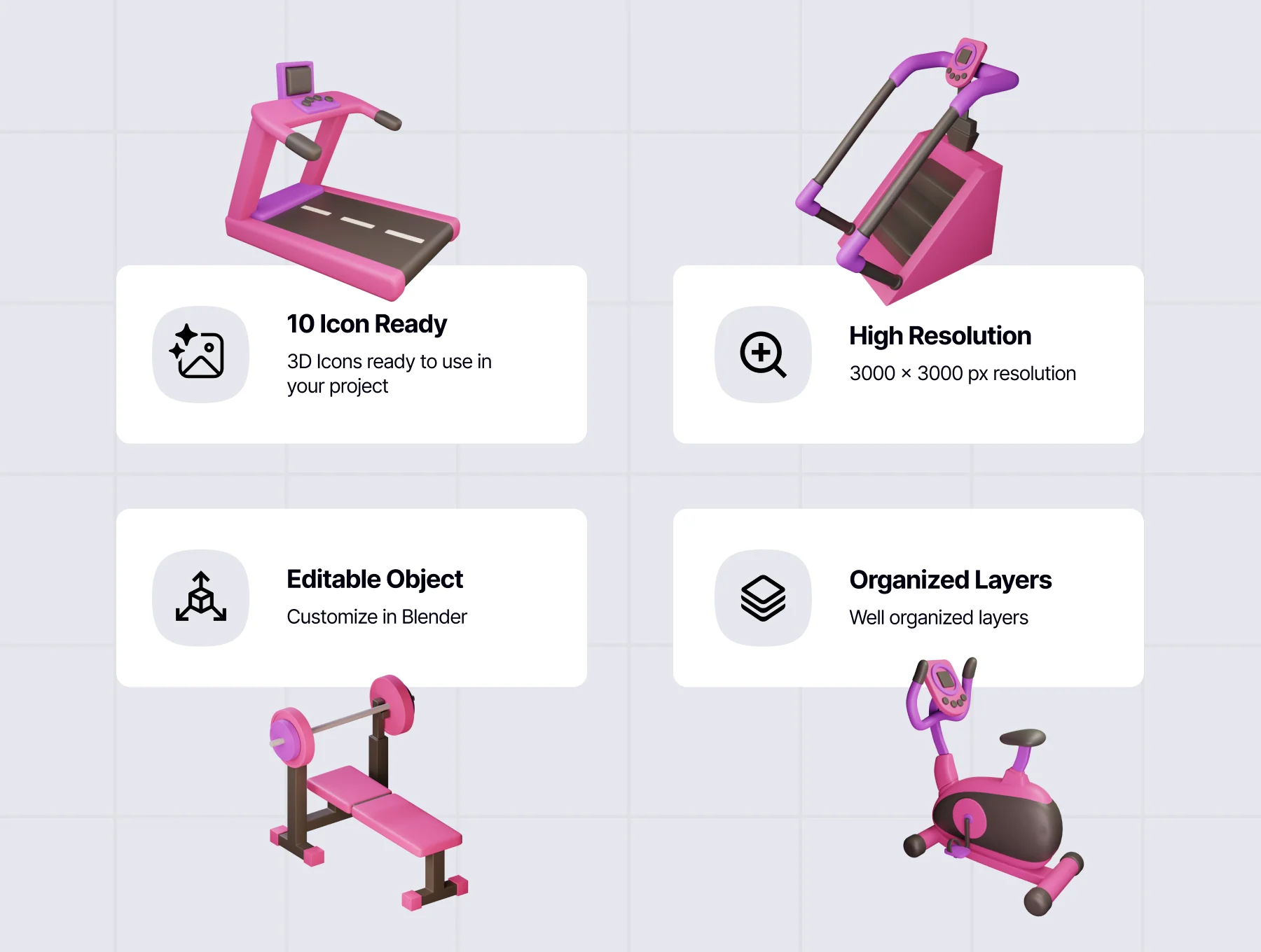 Gym Fitness 3D Icon 2