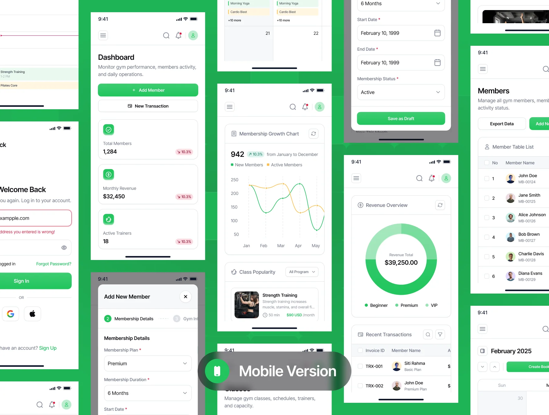 Sixpack - Gym & Fitness Management Dashboard UI Kit 6