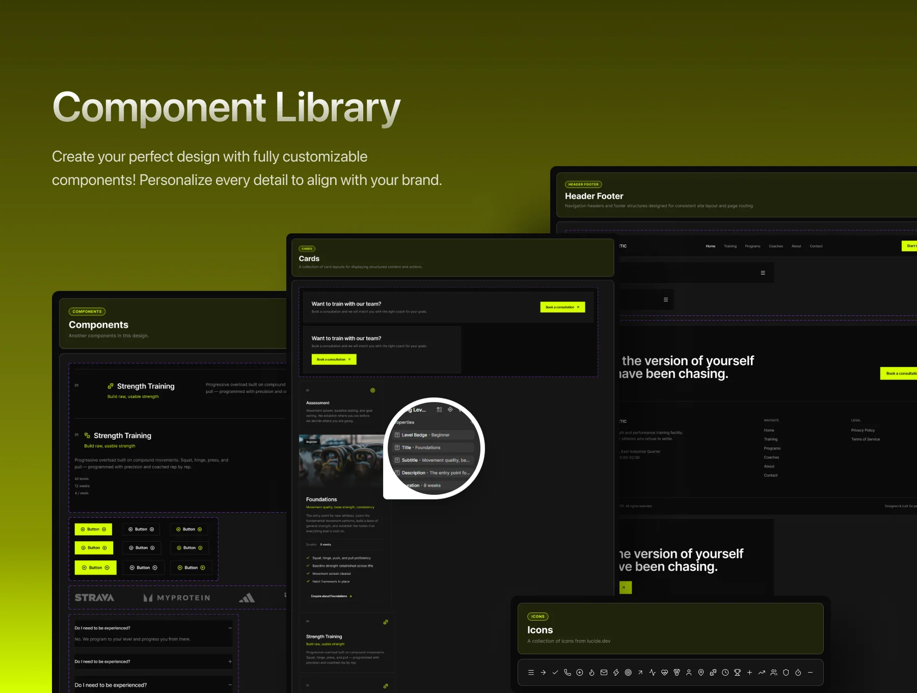Gym & Fitness - Sports Training Website UI Kit (Iron Athletic) 4