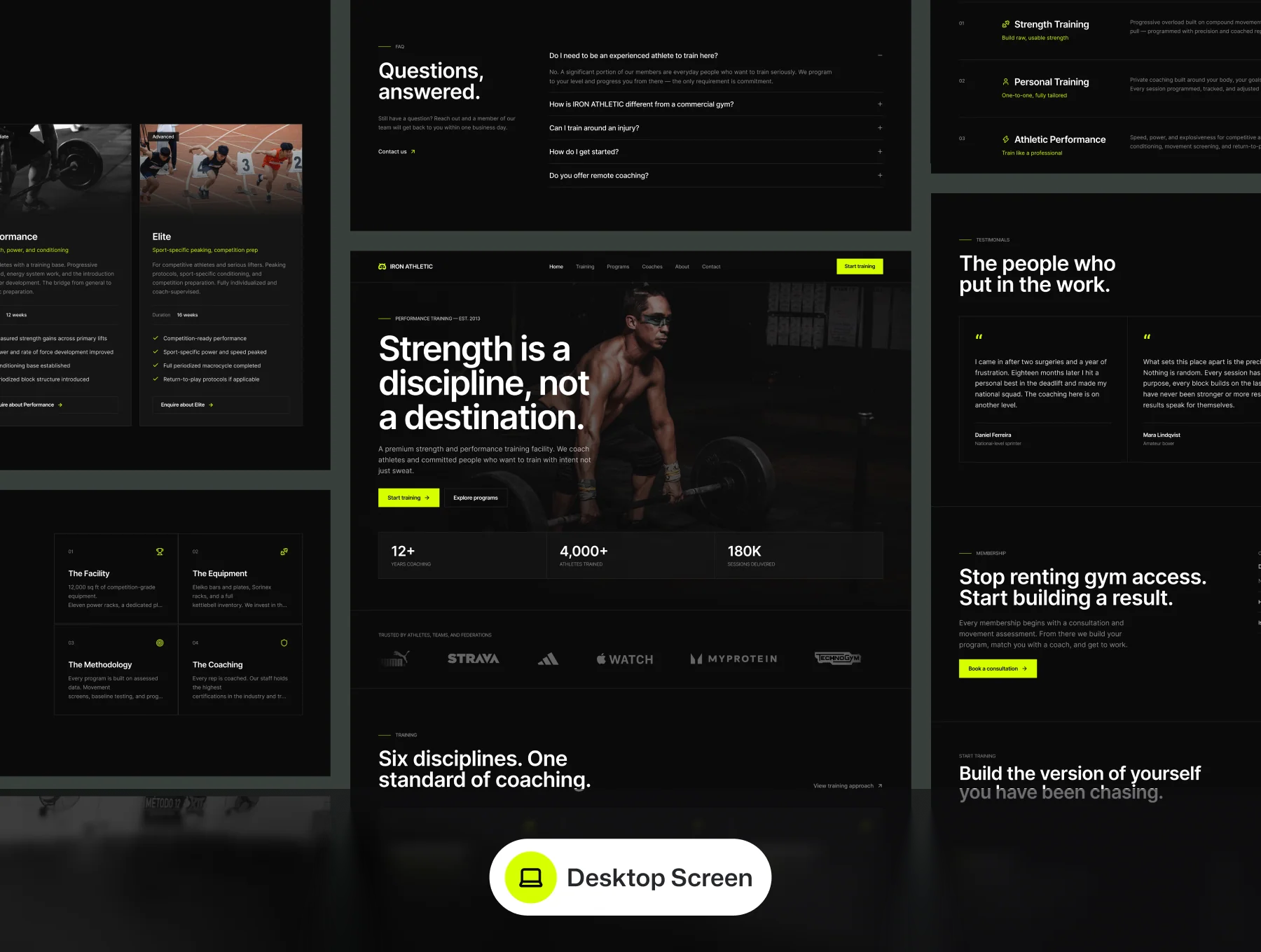 Gym & Fitness - Sports Training Website UI Kit (Iron Athletic) 5