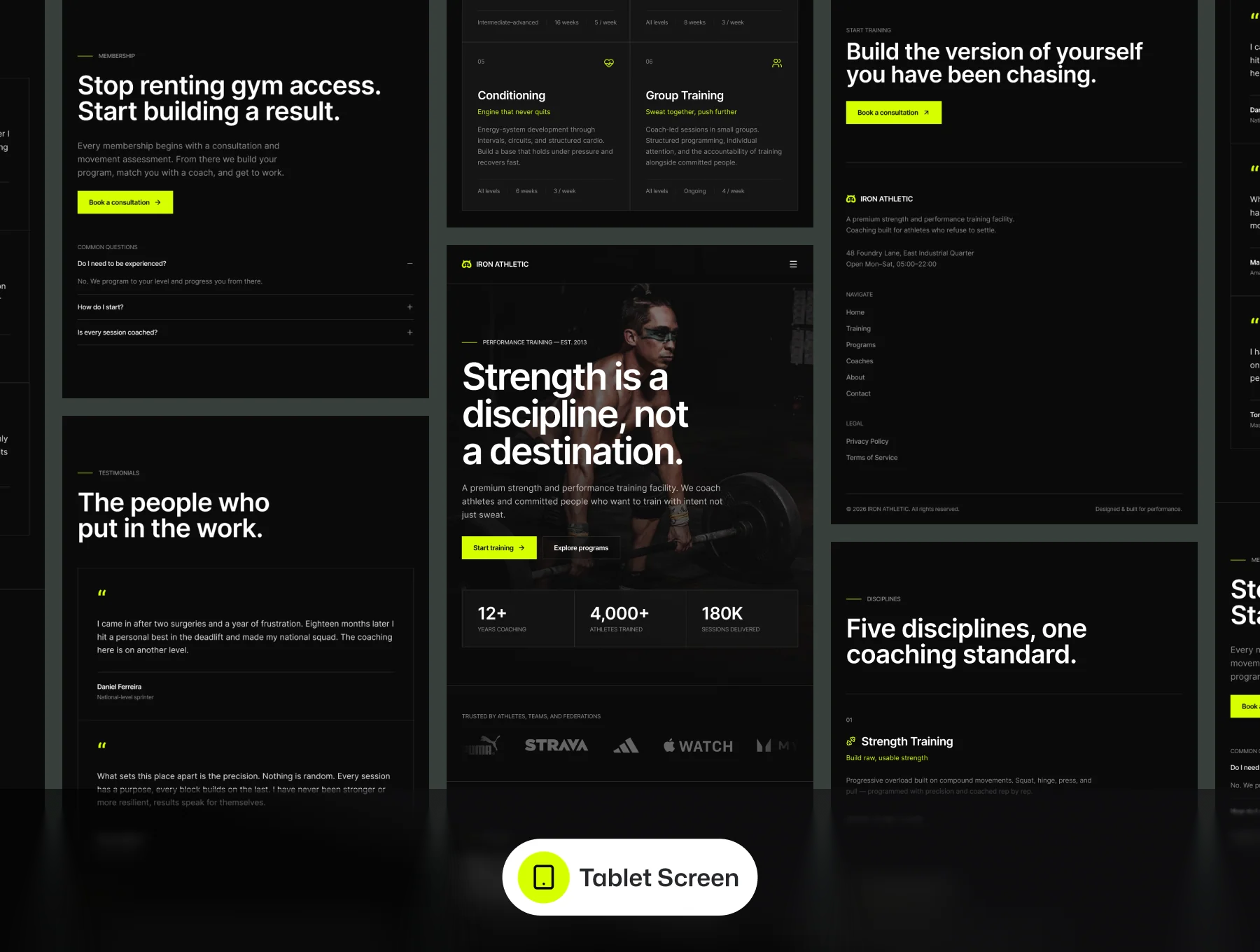 Gym & Fitness - Sports Training Website UI Kit (Iron Athletic) 6