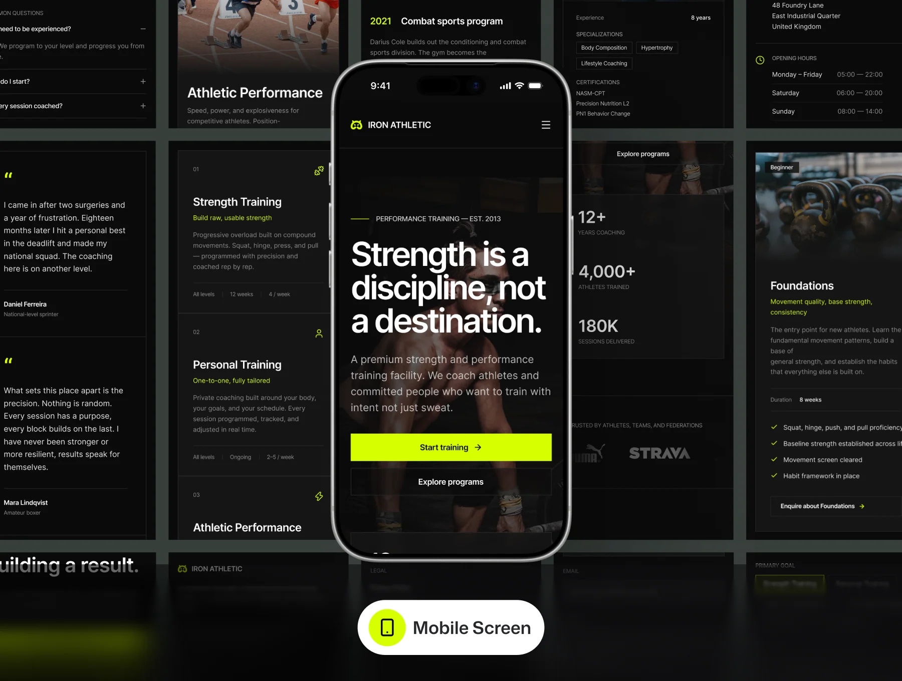 Gym & Fitness - Sports Training Website UI Kit (Iron Athletic) 7