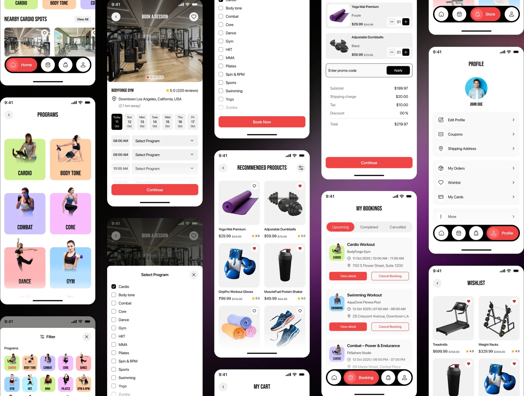 Gymmy  Fitness Class Booking and Ecommerce Mobile App UI Kit 4
