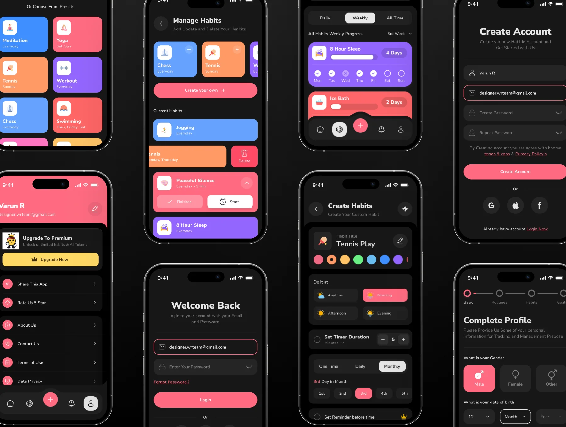Habbitie – Habit Tracker Mobile App UI Kit 8