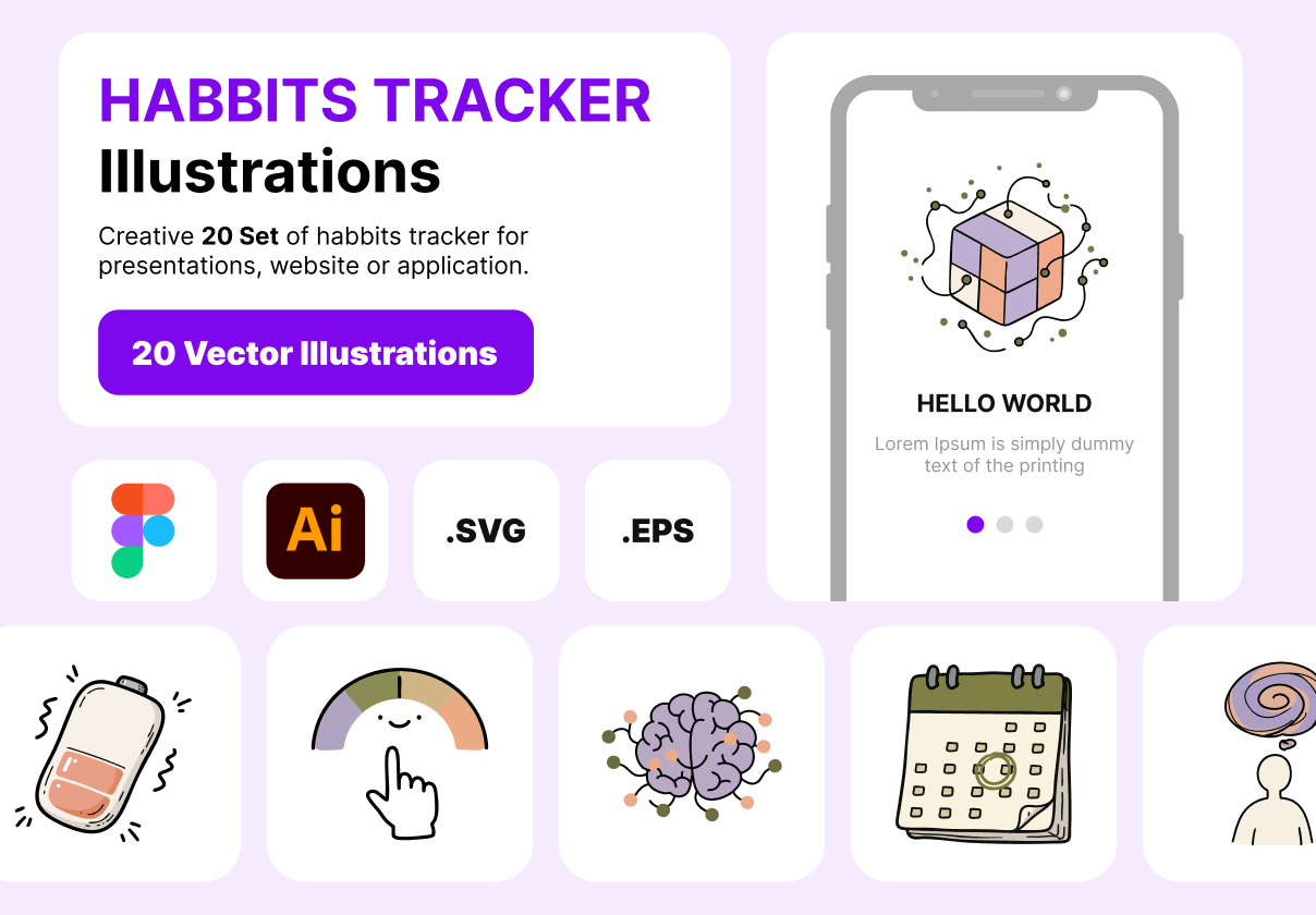 Habbits Tracker Illustrations