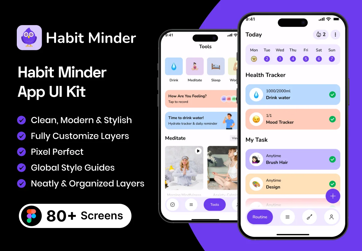 Habit Minder App UI Kit