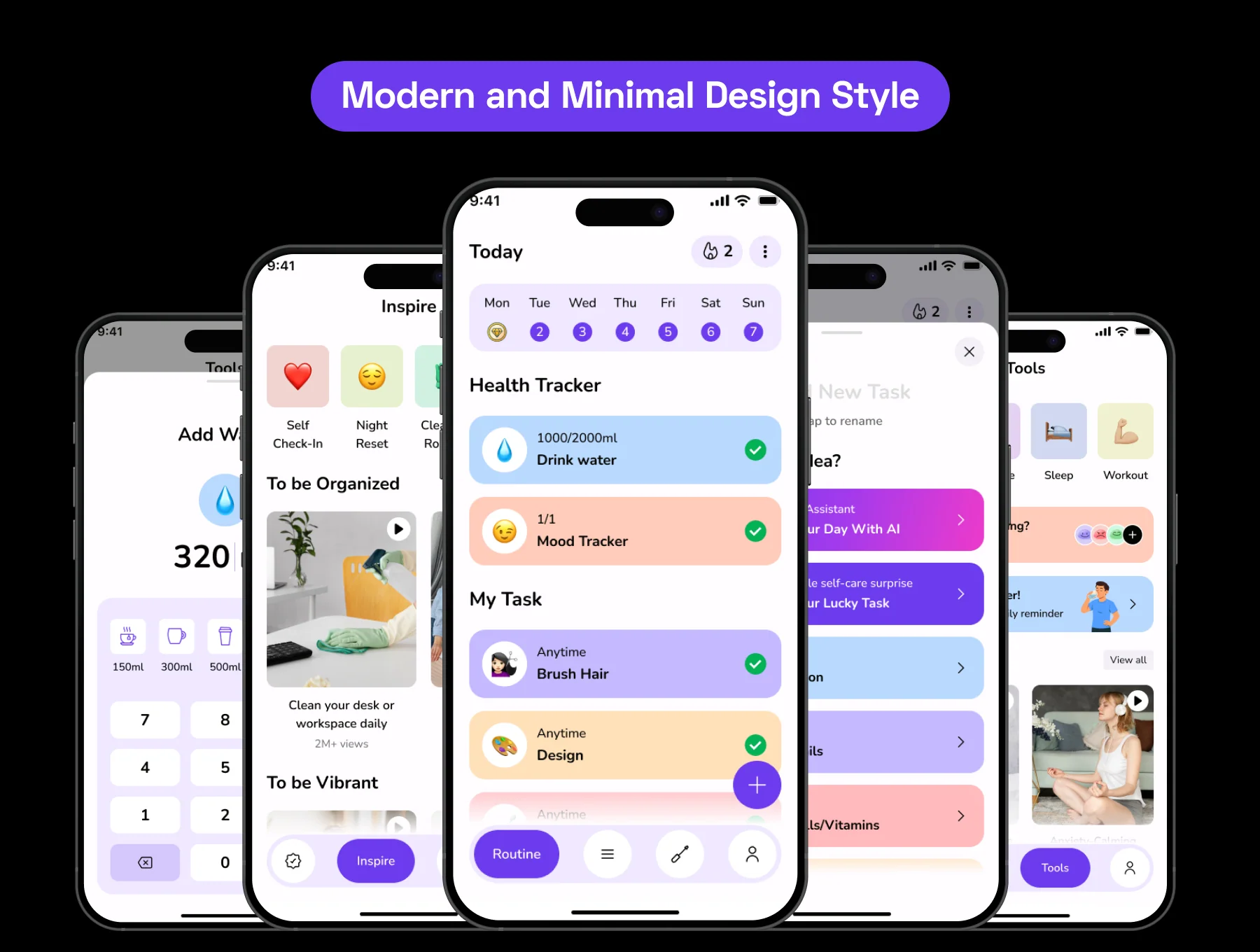 Habit Minder App UI Kit 3