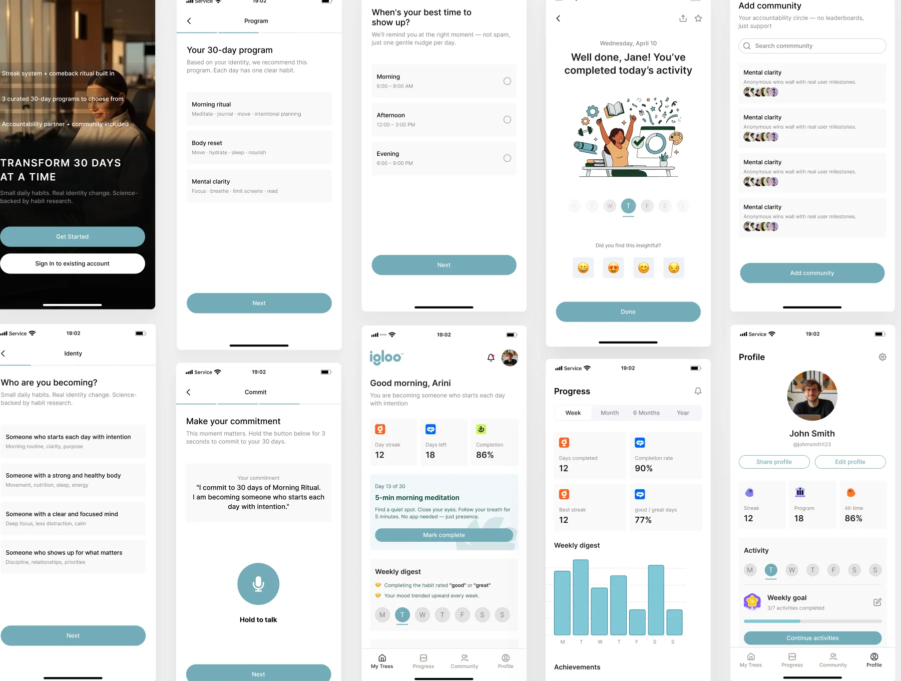 Habit Tracker & Personal Growth Mobile UI Kit 2