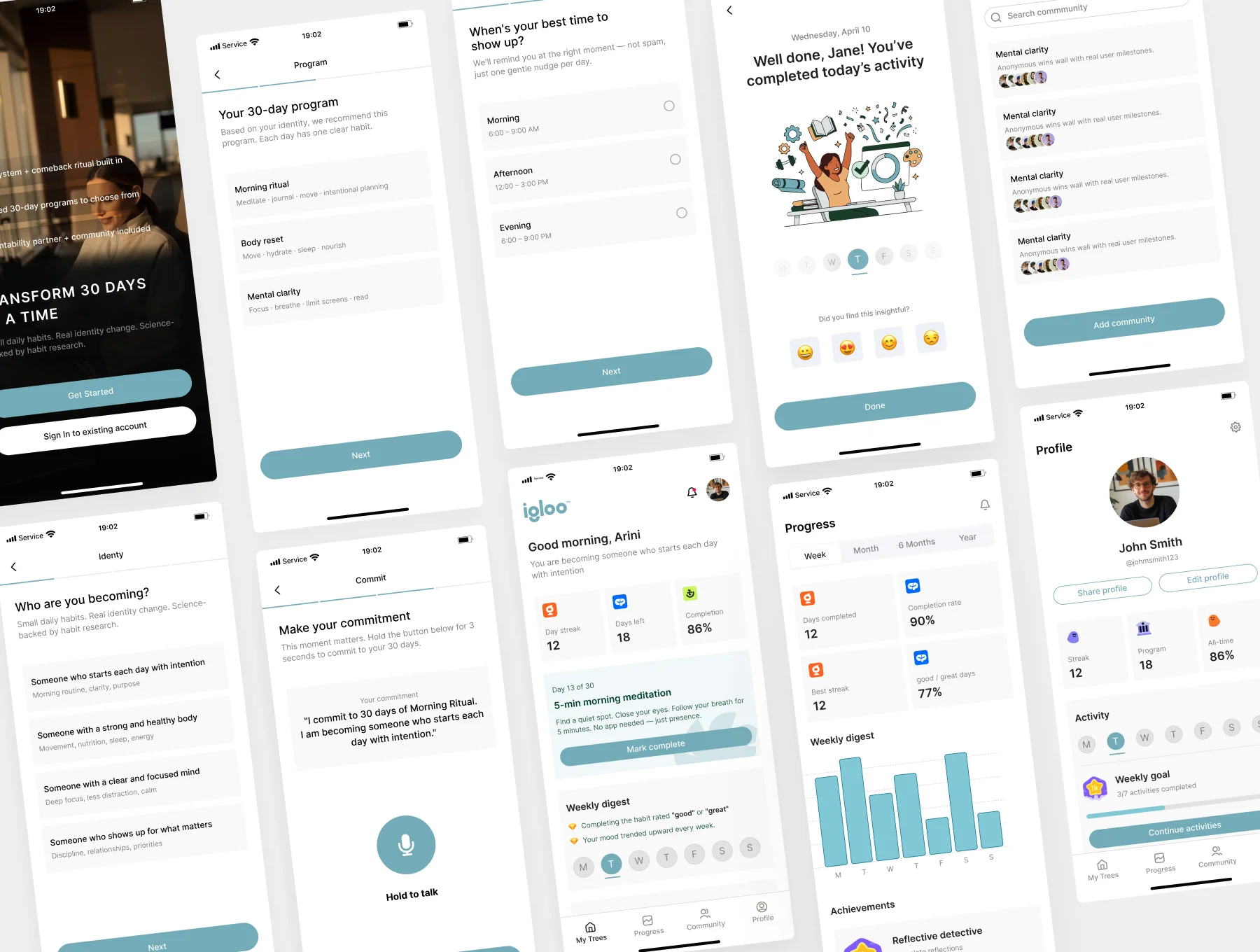 Habit Tracker & Personal Growth Mobile UI Kit 3