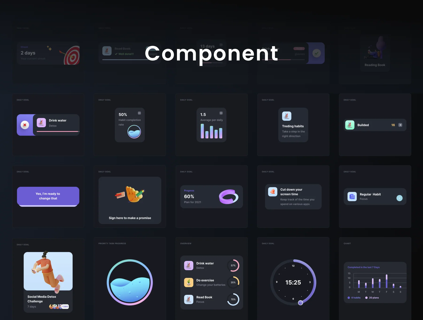 HaDeet - Habit Tracker UI Kit 4